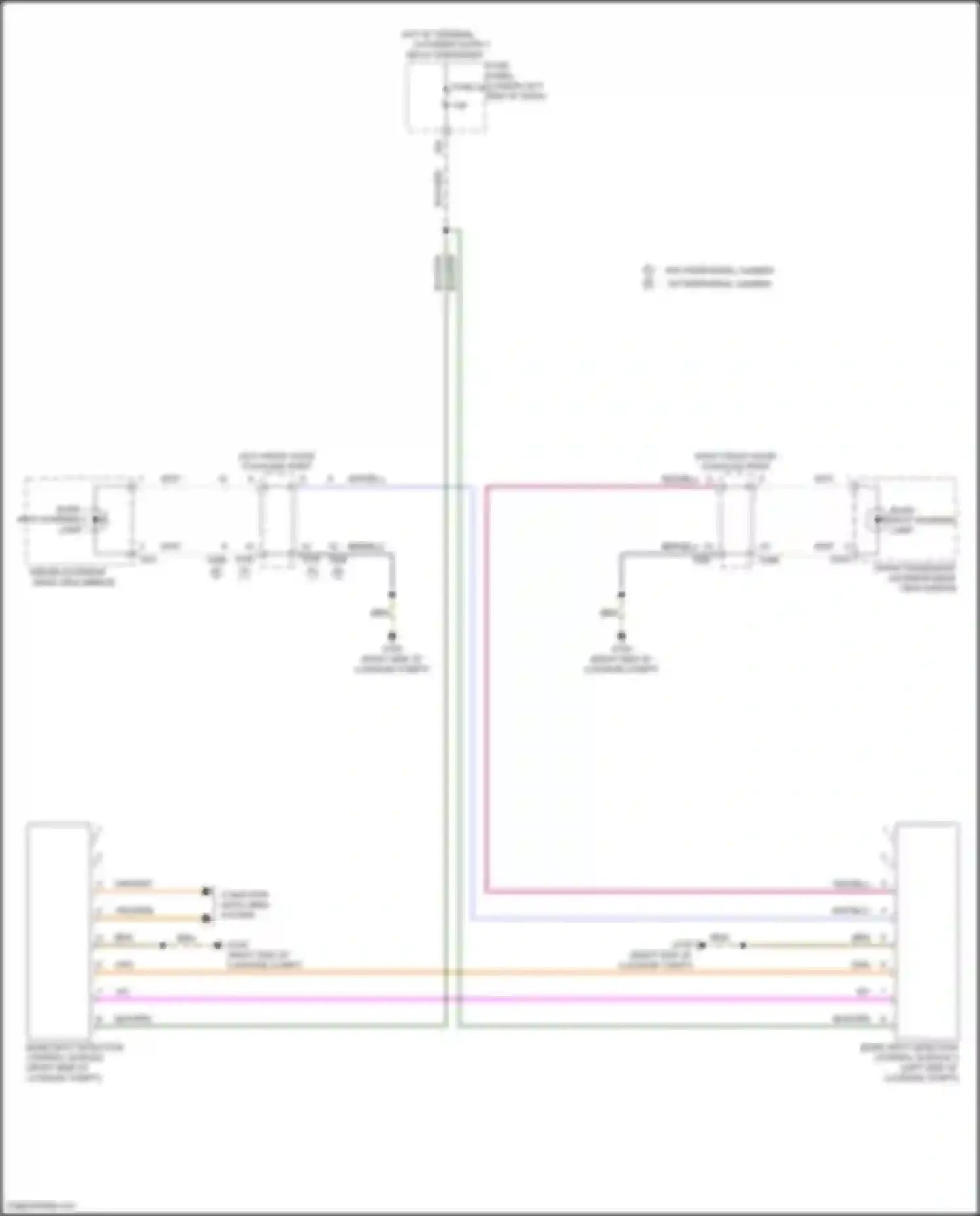 Wiring diagram blind spot detection control module for Volkswagen Tiguan II (2016-2020) (1 of 4)