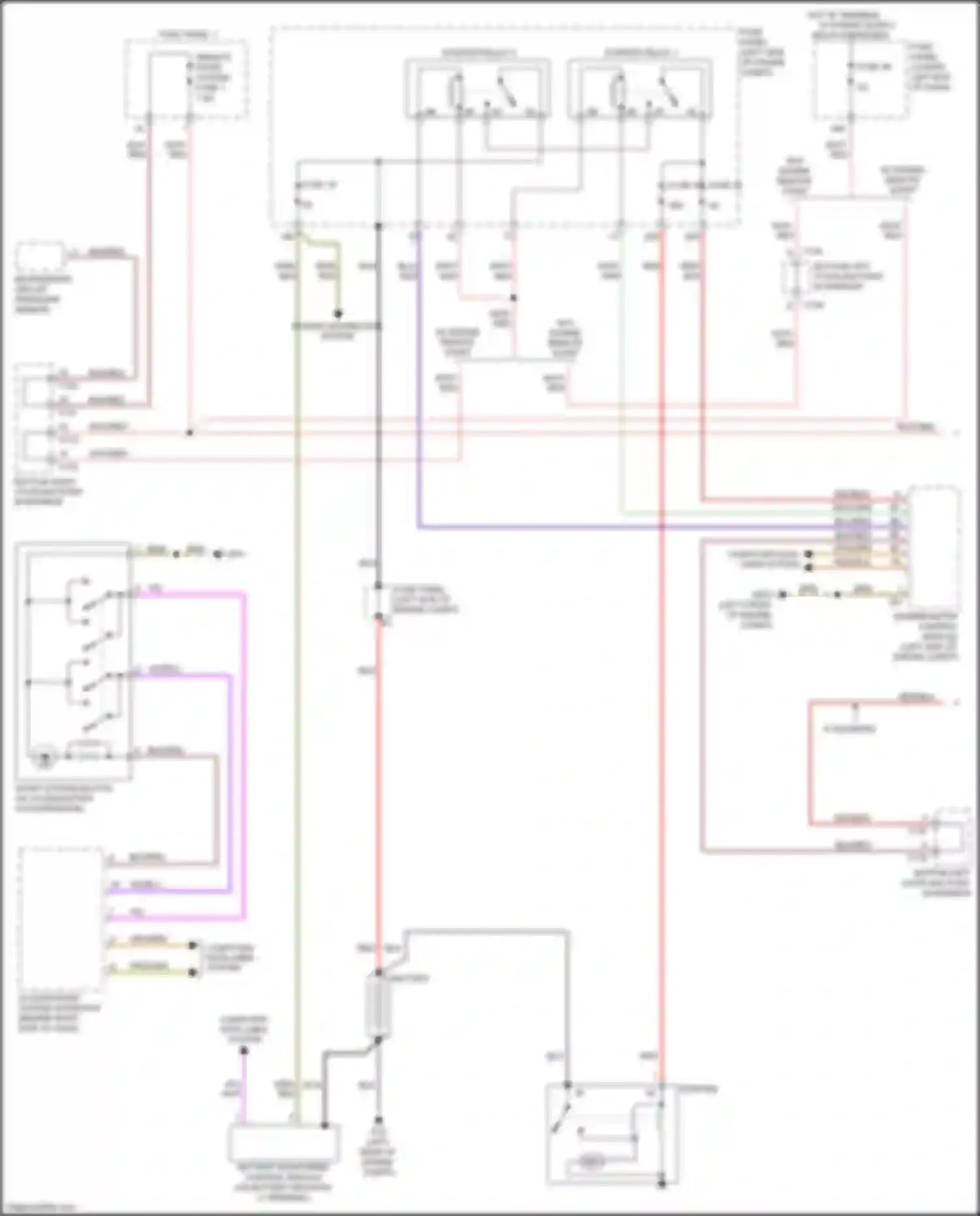 Wiring diagram bottom left coupling point in interior for Volkswagen Tiguan II (2016-2020) (29 of 33)