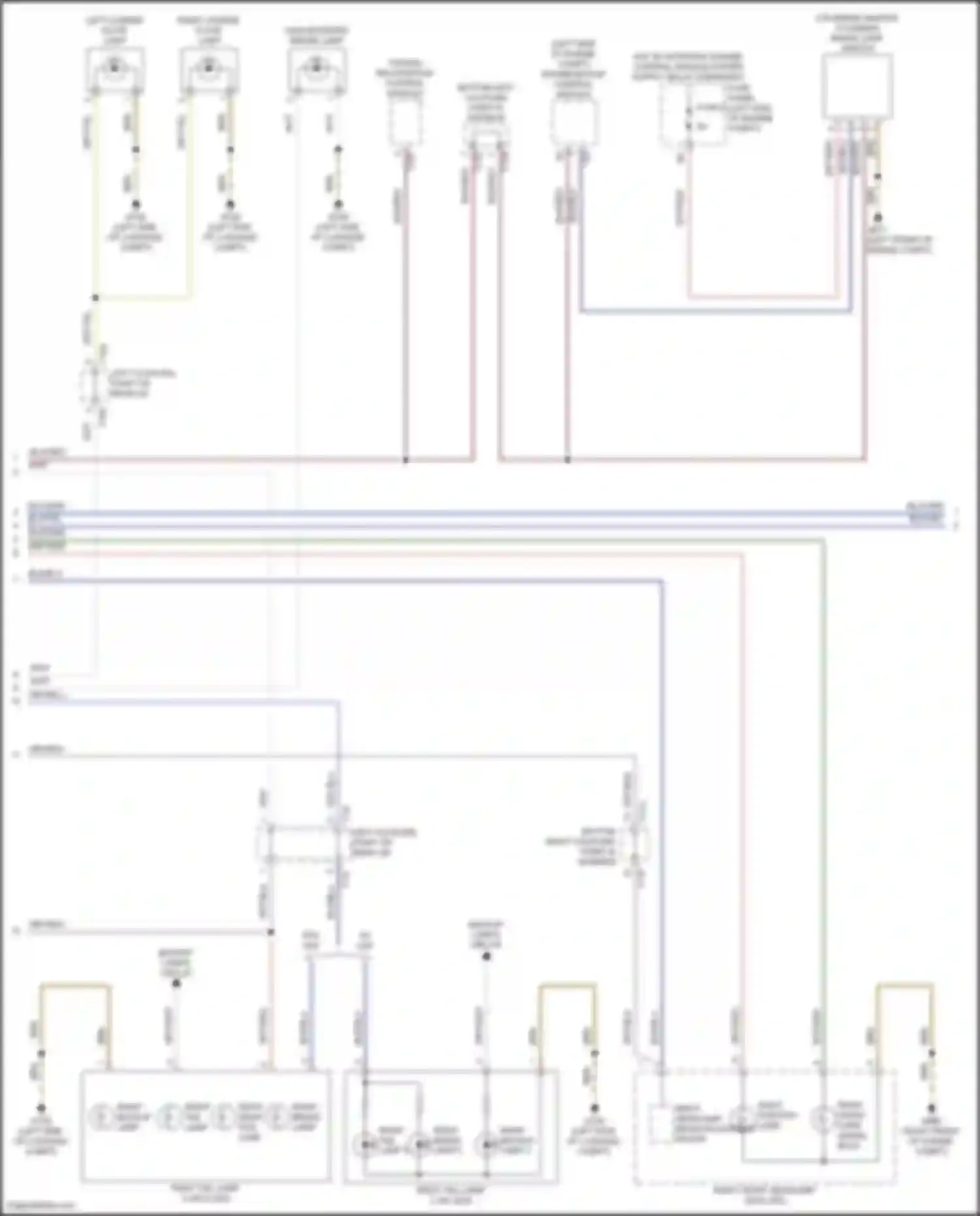 Wiring diagram bottom right coupling point in interior for Volkswagen Tiguan II (2016-2020) (6 of 14)
