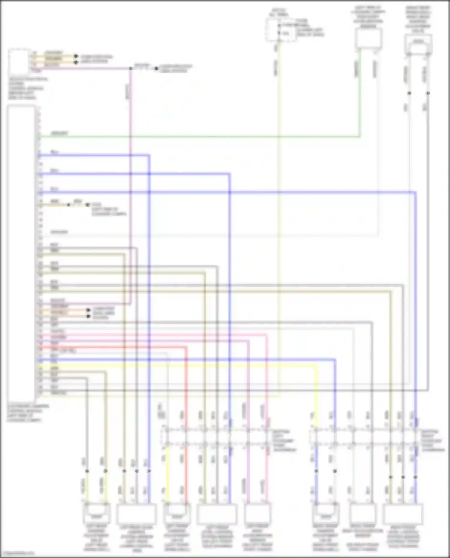 Wiring diagram bottom right coupling point in interior for Volkswagen Tiguan II (2016-2020) (4 of 14)