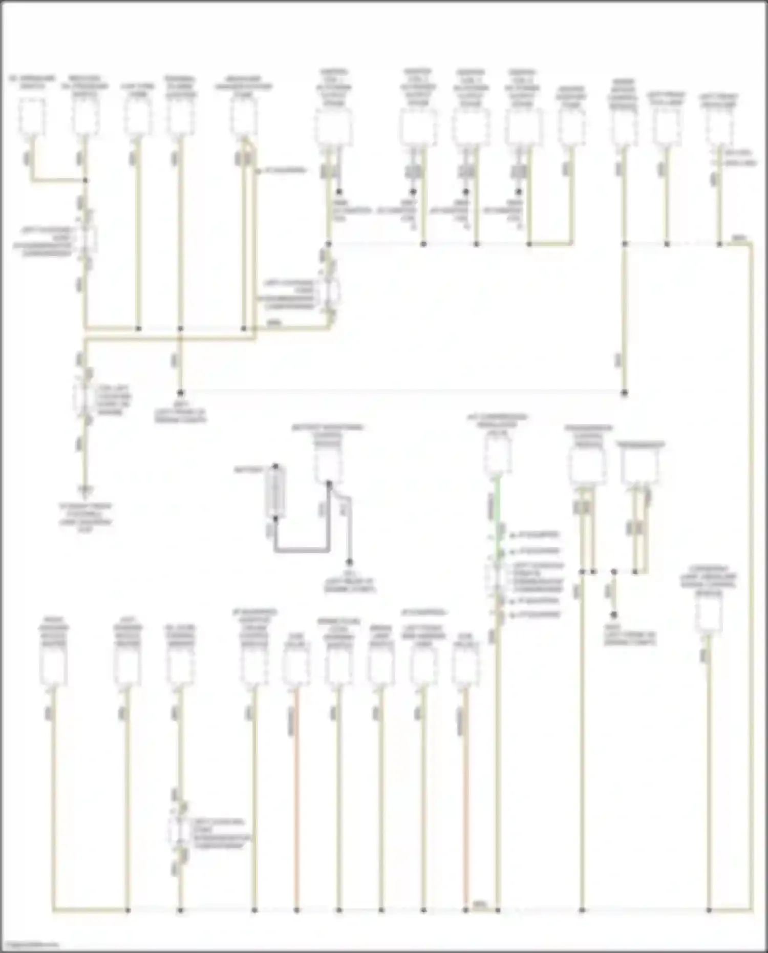 Wiring diagram cornering lamp, headlamp range control module for Volkswagen Tiguan II (2016-2020) (2 of 4)