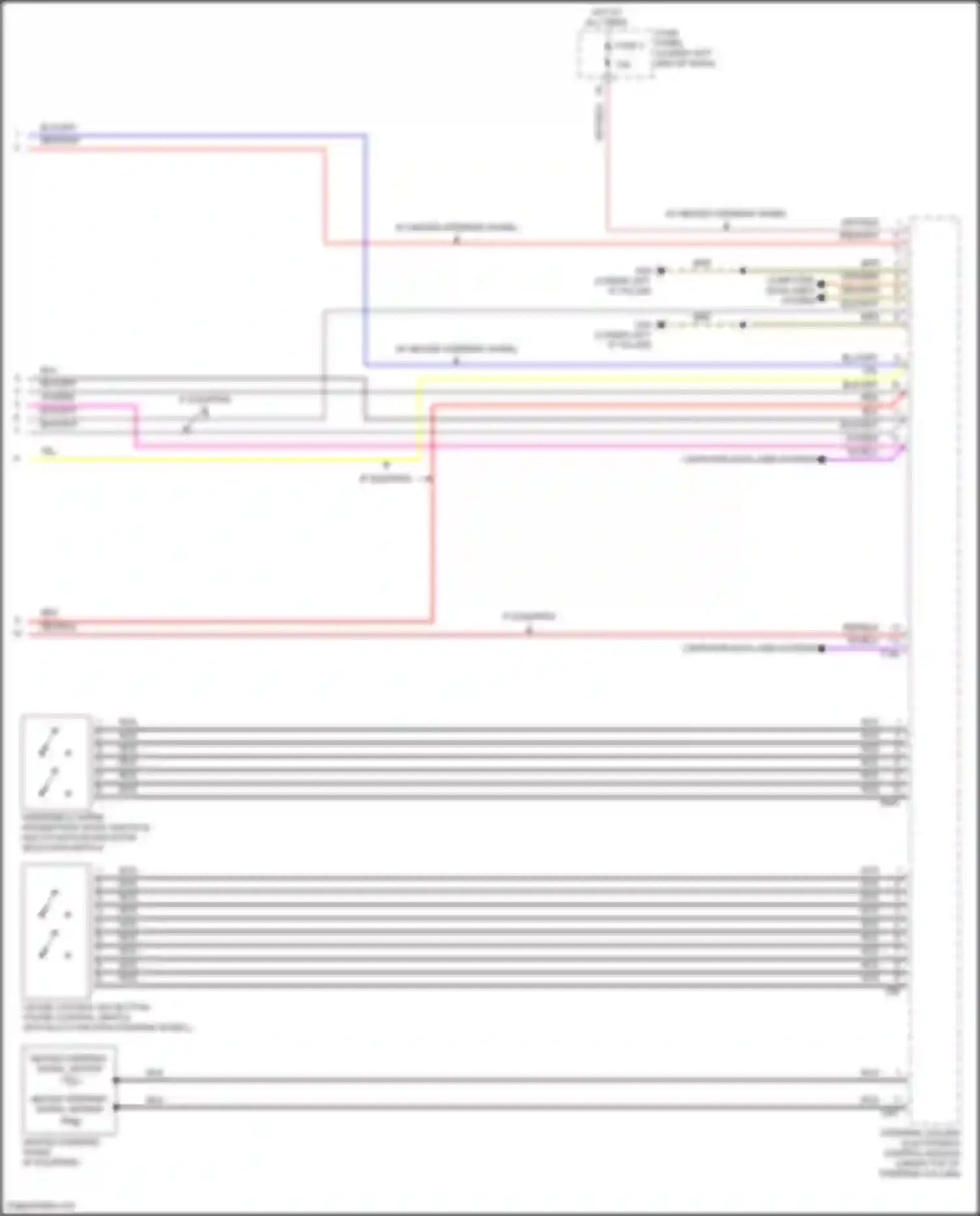 Wiring diagram cruise control set button, cruise control switch for Volkswagen Tiguan II (2016-2020) (2 of 2)