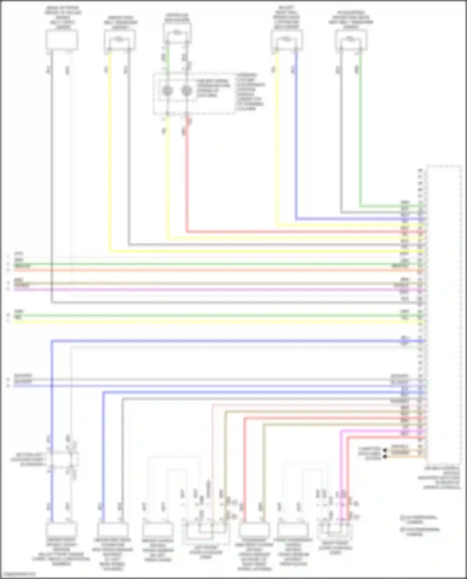 Wiring diagram driver side rear thorax air bag crash sensor for Volkswagen Tiguan II (2016-2020) (1 of 1)