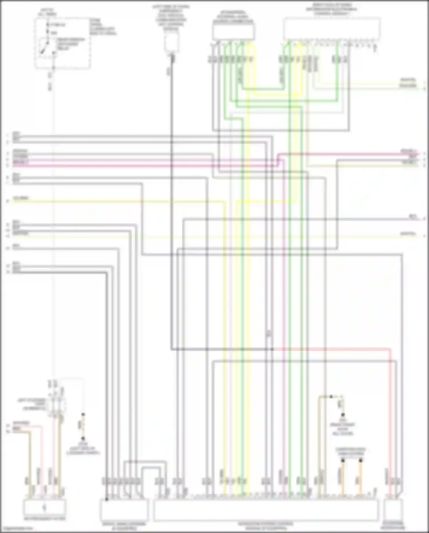 Wiring diagram emergency call module, communication unit control module for Volkswagen Tiguan II (2016-2020) (6 of 10)