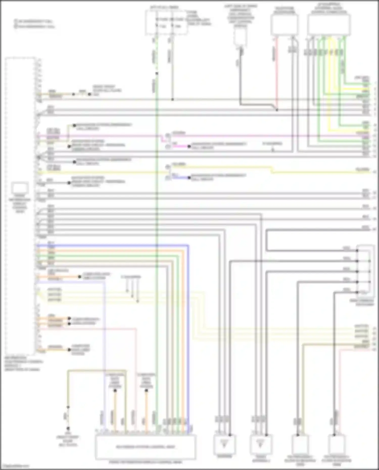 Wiring diagram external audio source connection for Volkswagen Tiguan II (2016-2020) (2 of 6)