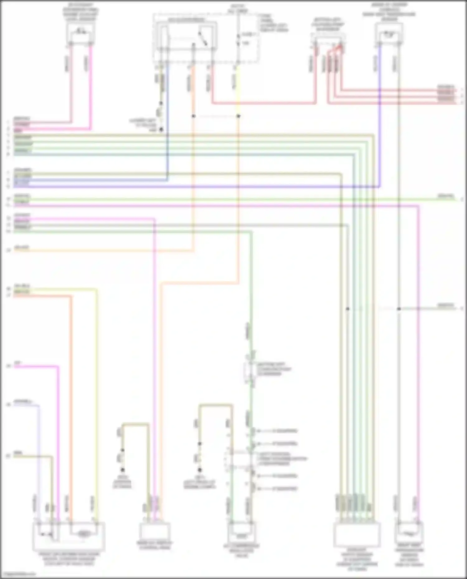 Wiring diagram front air distribution door motor, position sensor for Volkswagen Tiguan II (2016-2020) (1 of 1)