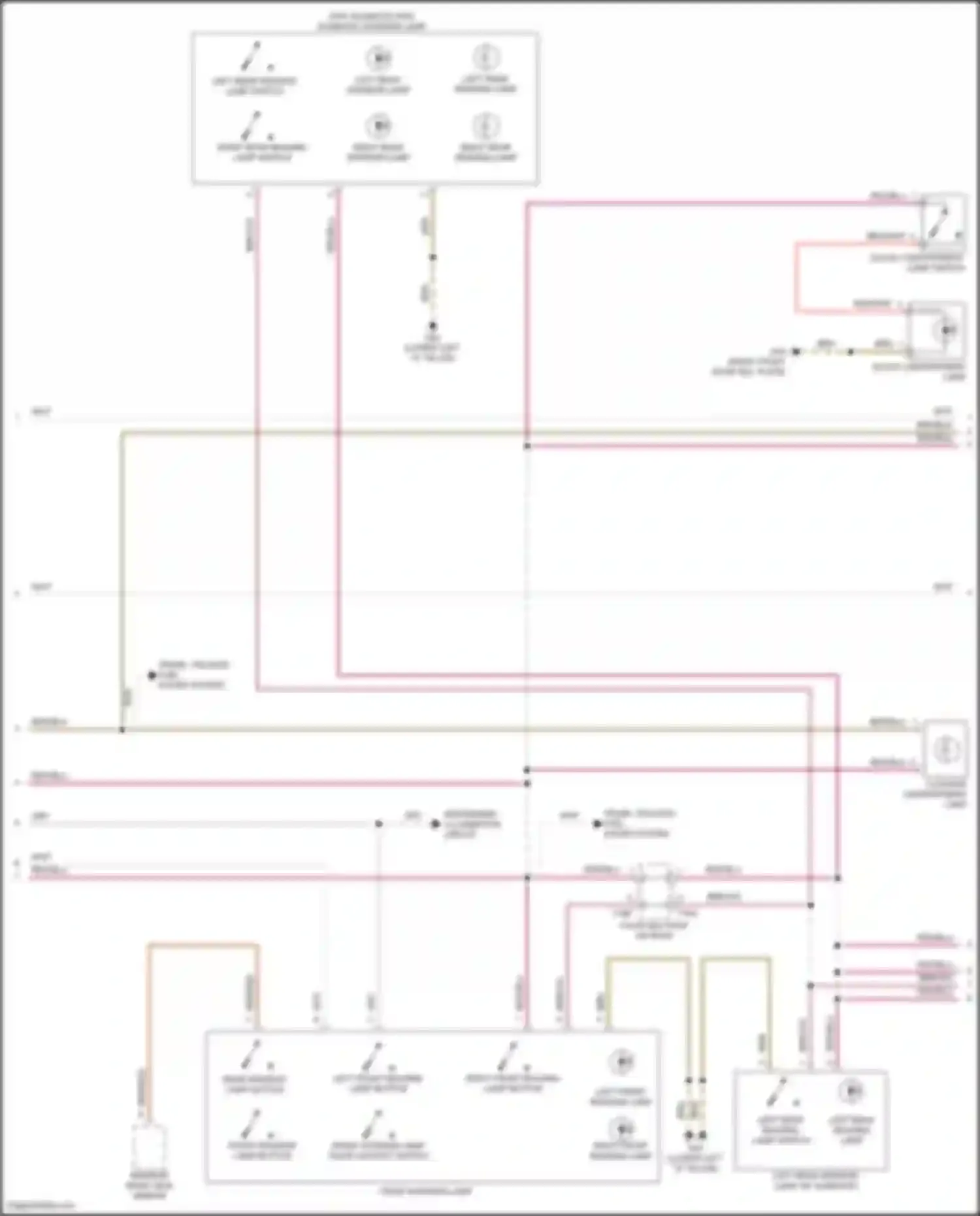 Wiring diagram front interior lamp button for Volkswagen Tiguan II (2016-2020) (1 of 1)