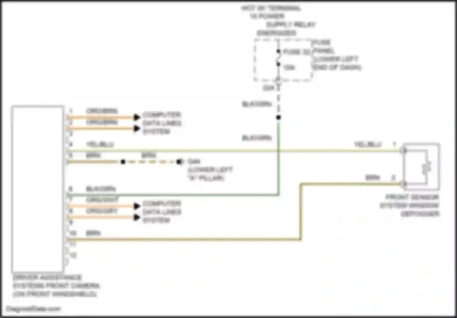 Wiring diagram fuse panel c for Volkswagen Tiguan II (2016-2020) (12 of 78)