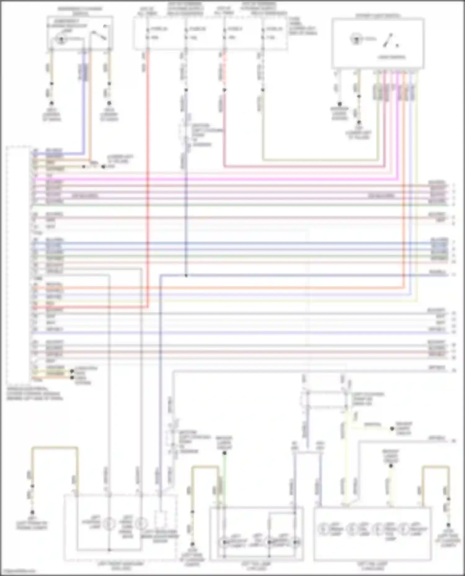 Wiring diagram left backup lamp for Volkswagen Tiguan II (2016-2020) (2 of 2)
