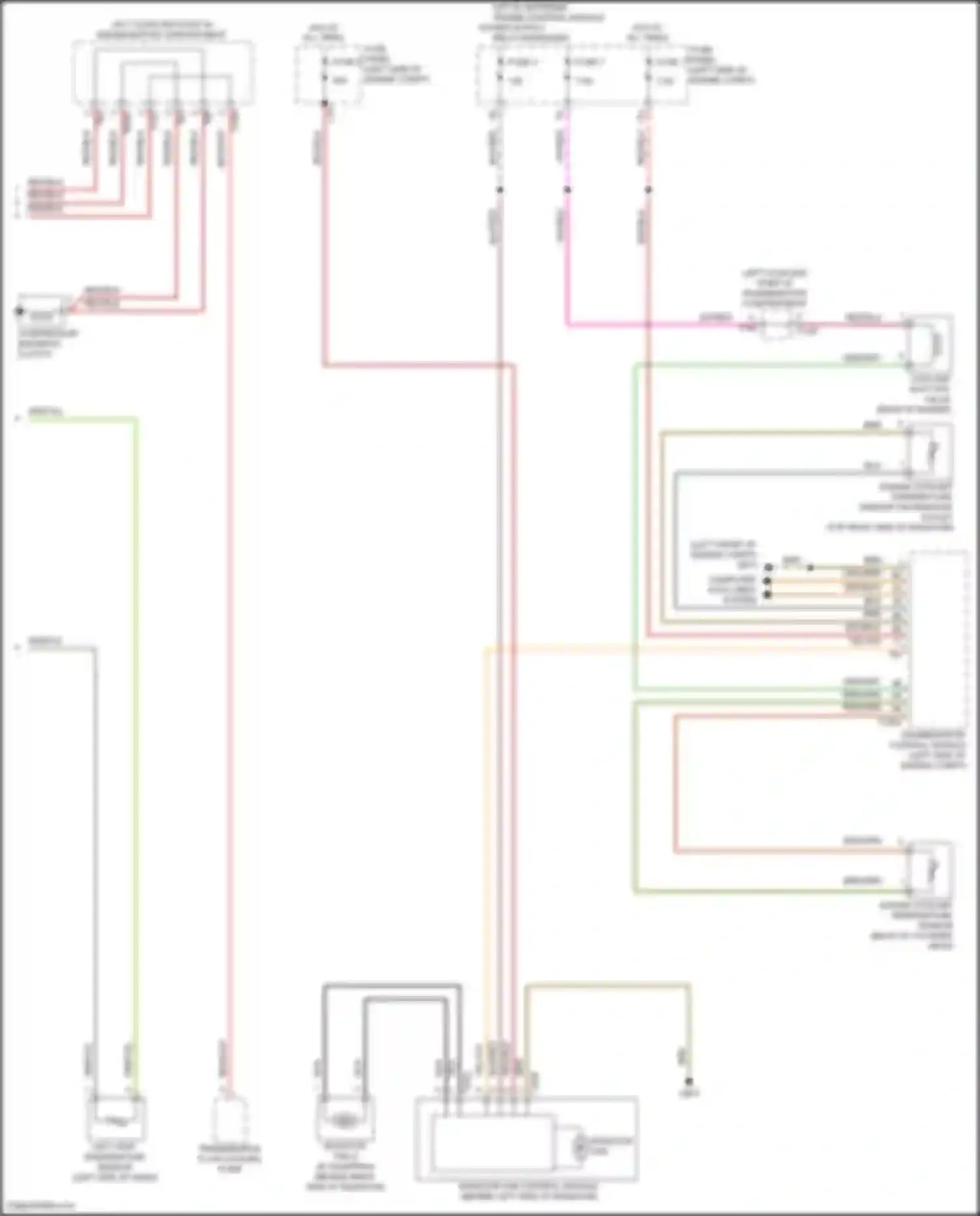 Wiring diagram left coupling point in engine/motor compartment for Volkswagen Tiguan II (2016-2020) (2 of 15)