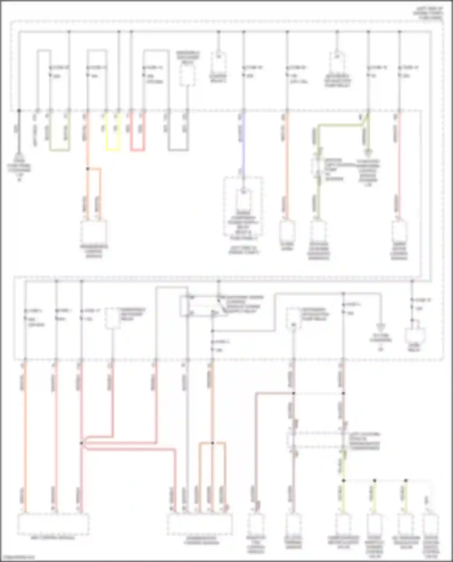 Wiring diagram left coupling point in engine/motor compartment for Volkswagen Tiguan II (2016-2020) (10 of 15)