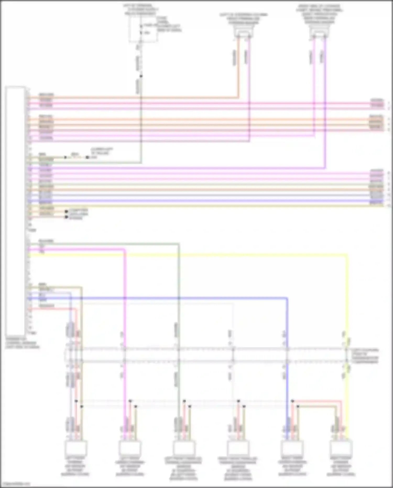 Wiring diagram left coupling point in engine/motor compartment for Volkswagen Tiguan II (2016-2020) (7 of 15)