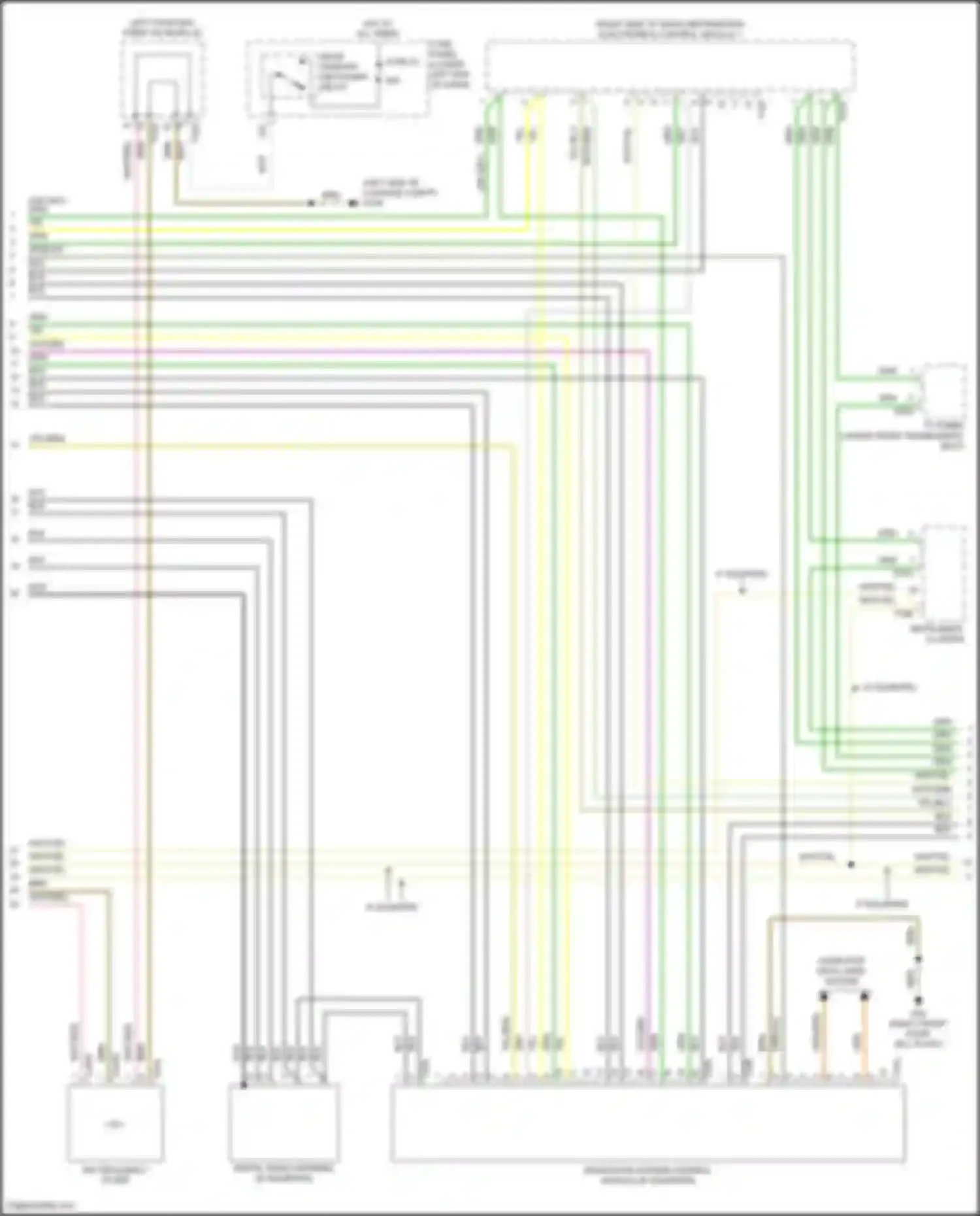 Wiring diagram left coupling point on rear lid for Volkswagen Tiguan II (2016-2020) (4 of 19)