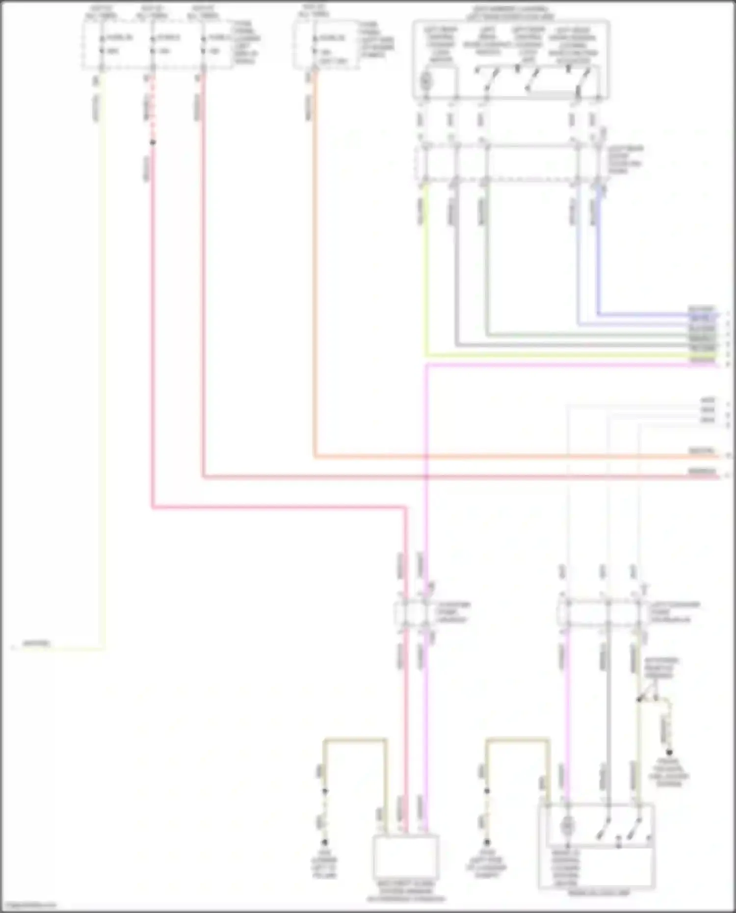 Wiring diagram left coupling point on rear lid for Volkswagen Tiguan II (2016-2020) (1 of 19)