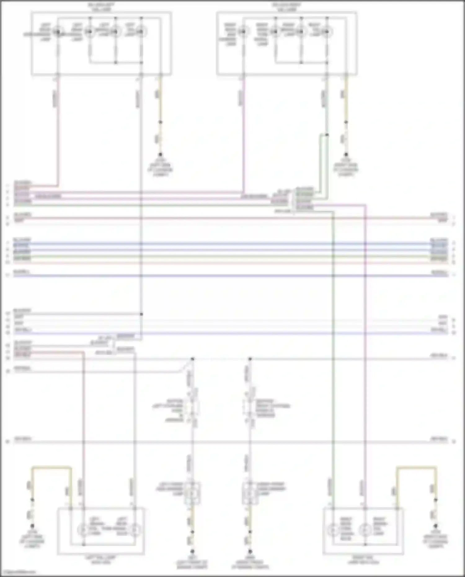 Wiring diagram left front side marker lamp for Volkswagen Tiguan II (2016-2020) (1 of 3)