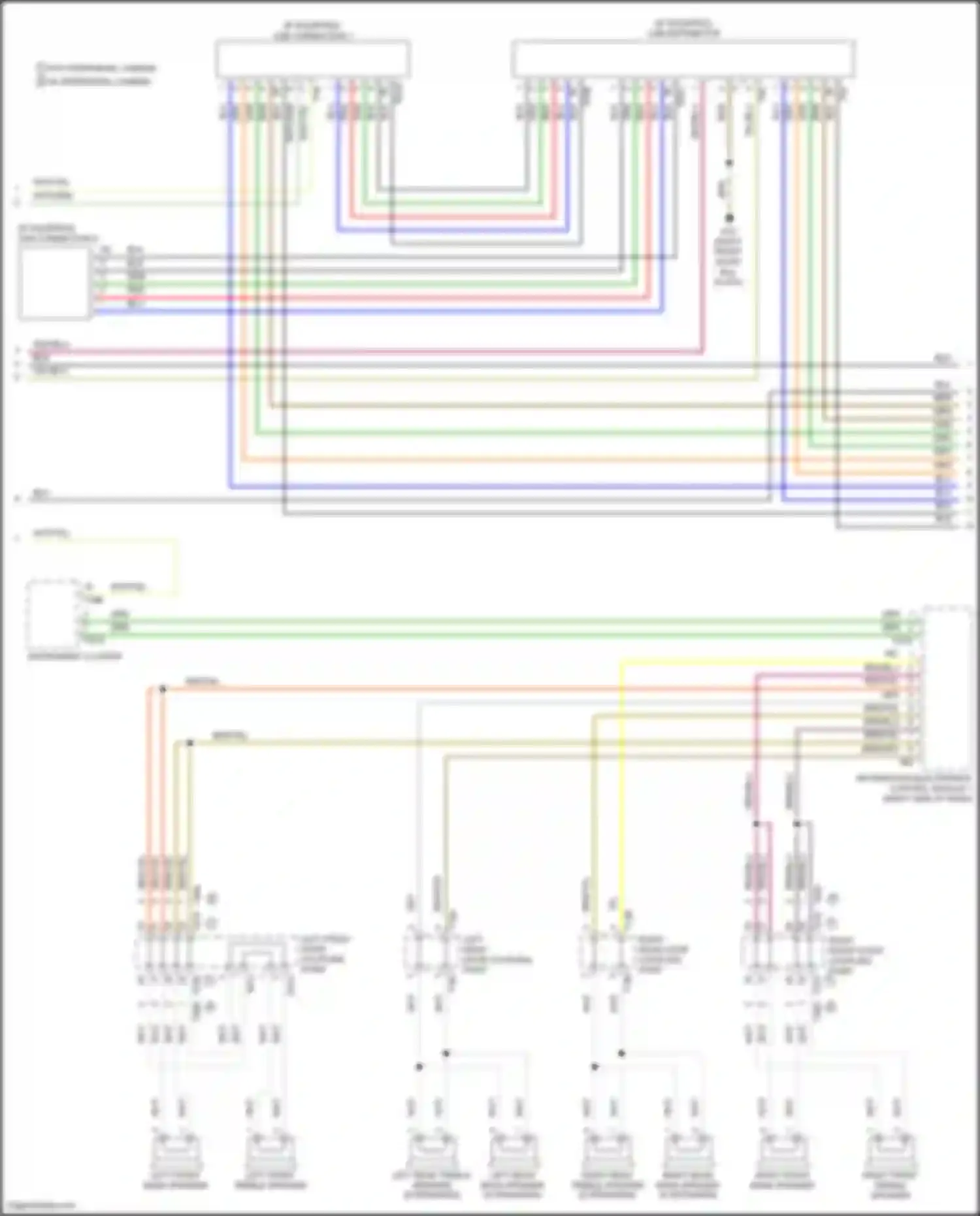 Wiring diagram left front treble speaker for Volkswagen Tiguan II (2016-2020) (3 of 6)
