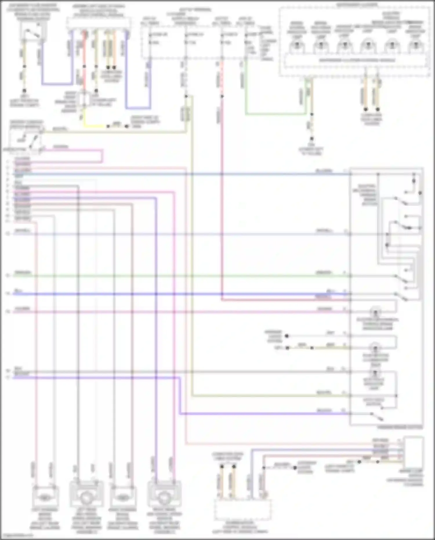 Wiring diagram left rear abs wheel speed sensor for Volkswagen Tiguan II (2016-2020) (1 of 1)