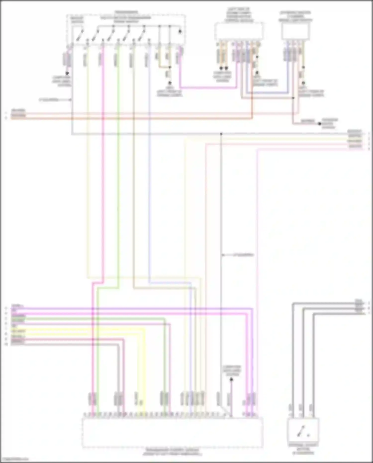 Wiring diagram multi-function transmission range switch for Volkswagen Tiguan II (2016-2020) (1 of 2)