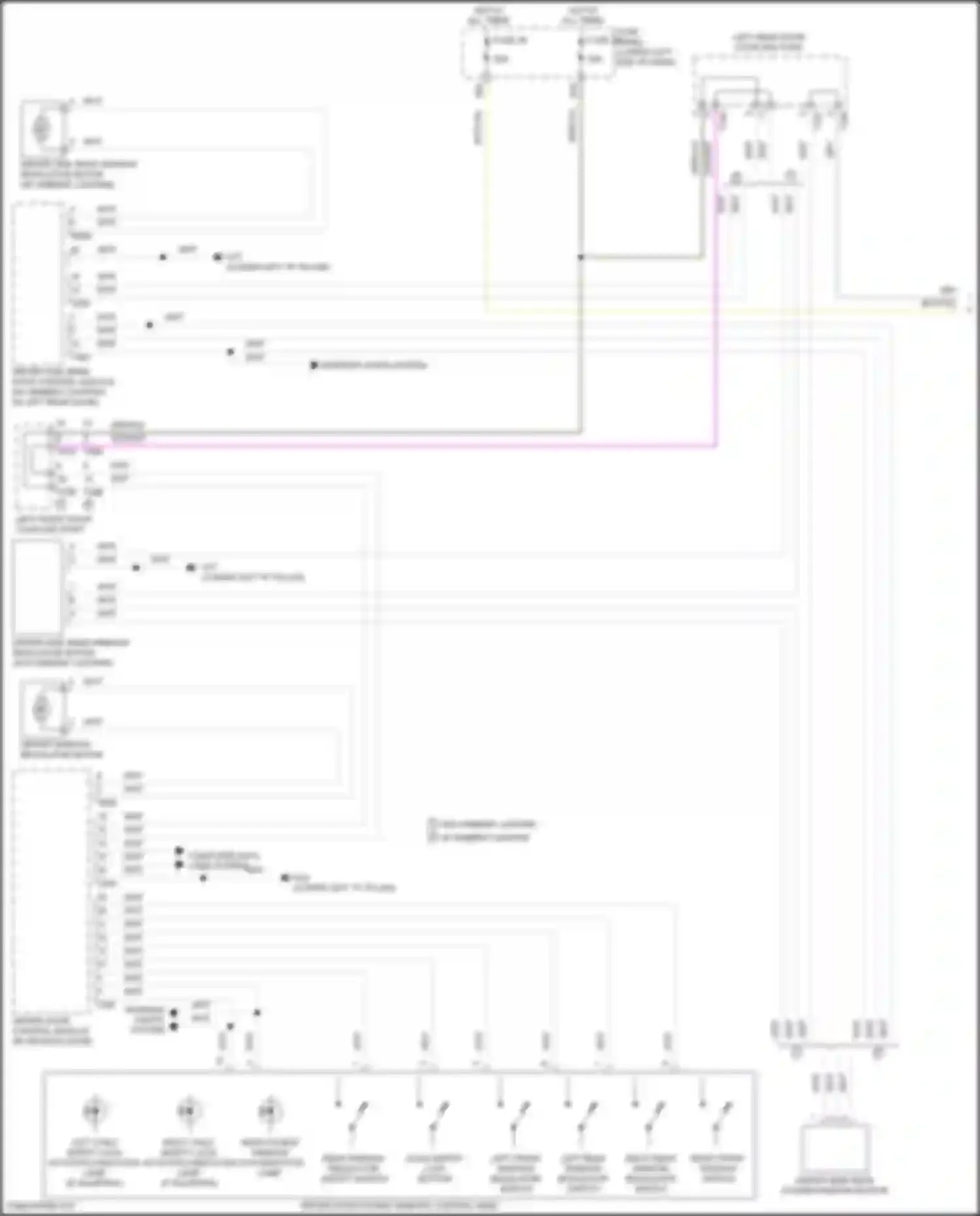 Wiring diagram rear power window lock indicator lamp for Volkswagen Tiguan II (2016-2020) (1 of 1)