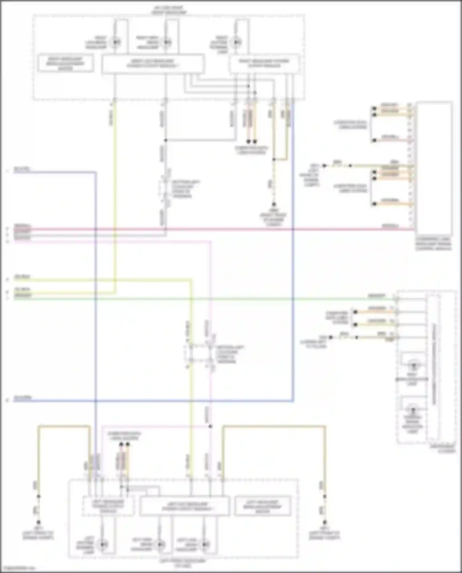Wiring diagram right headlamp power output module for Volkswagen Tiguan II (2016-2020) (2 of 2)