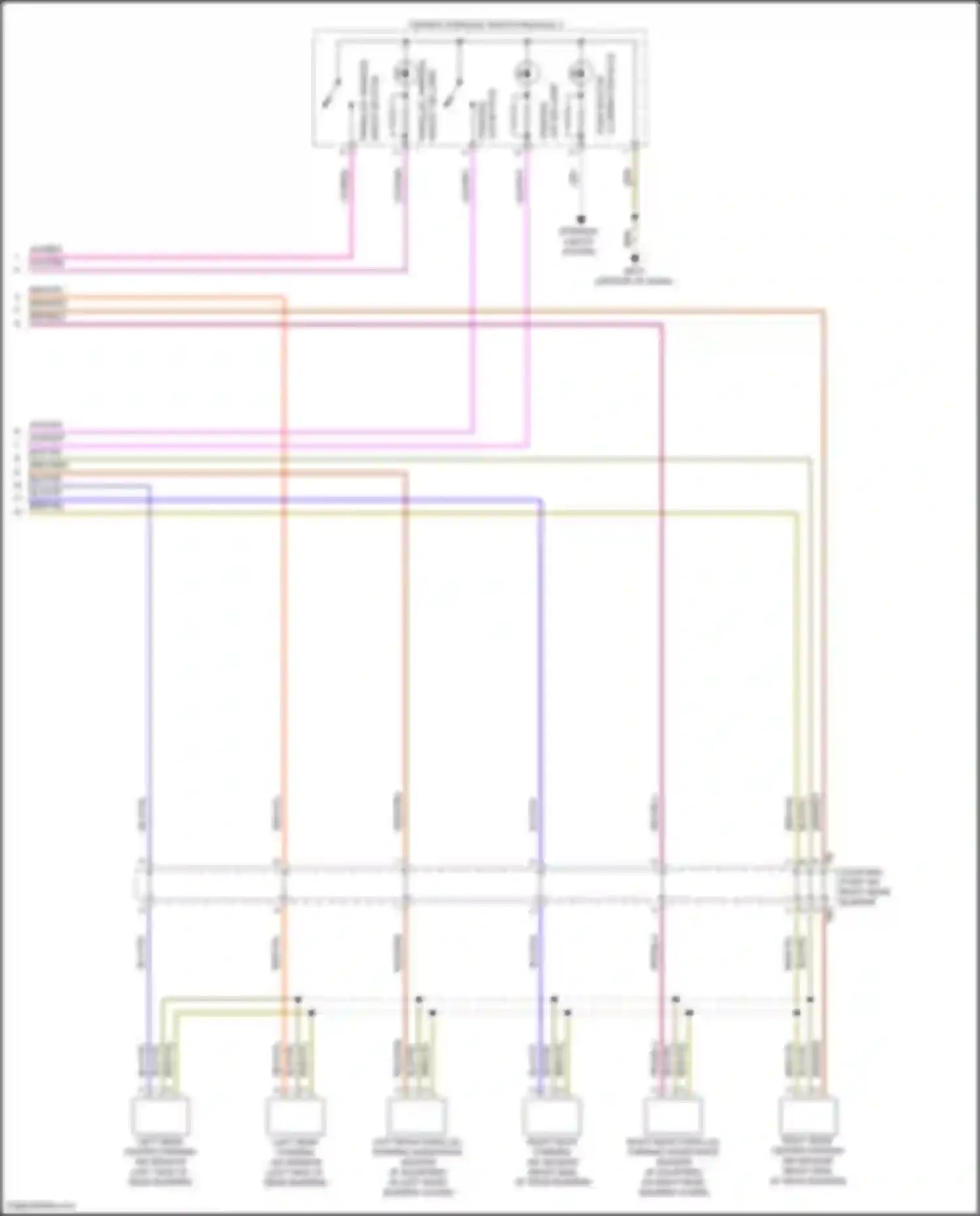 Wiring diagram right rear parallel parking assistance sensor for Volkswagen Tiguan II (2016-2020) (1 of 1)