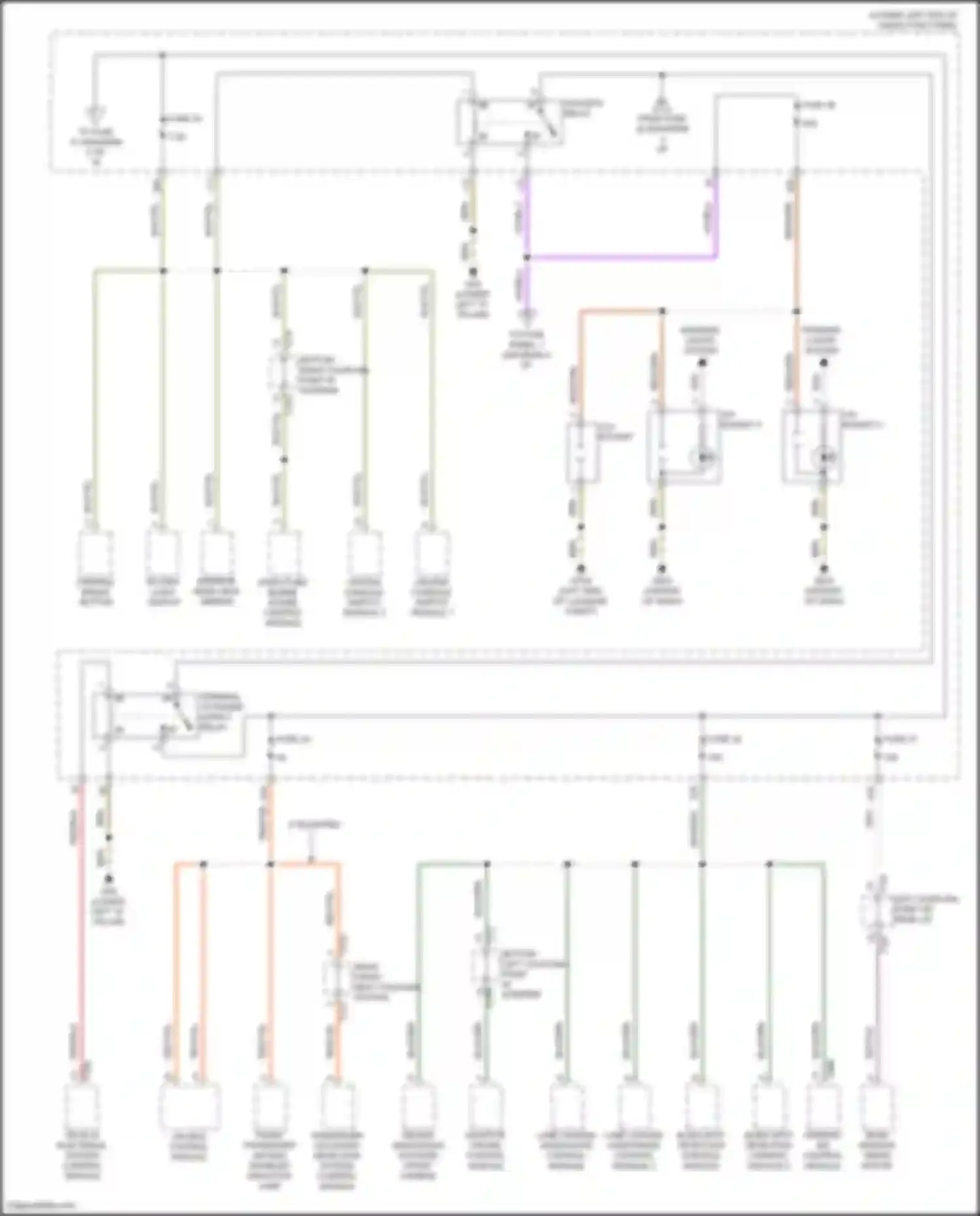 Wiring diagram sockets relay for Volkswagen Tiguan II (2016-2020) (2 of 2)