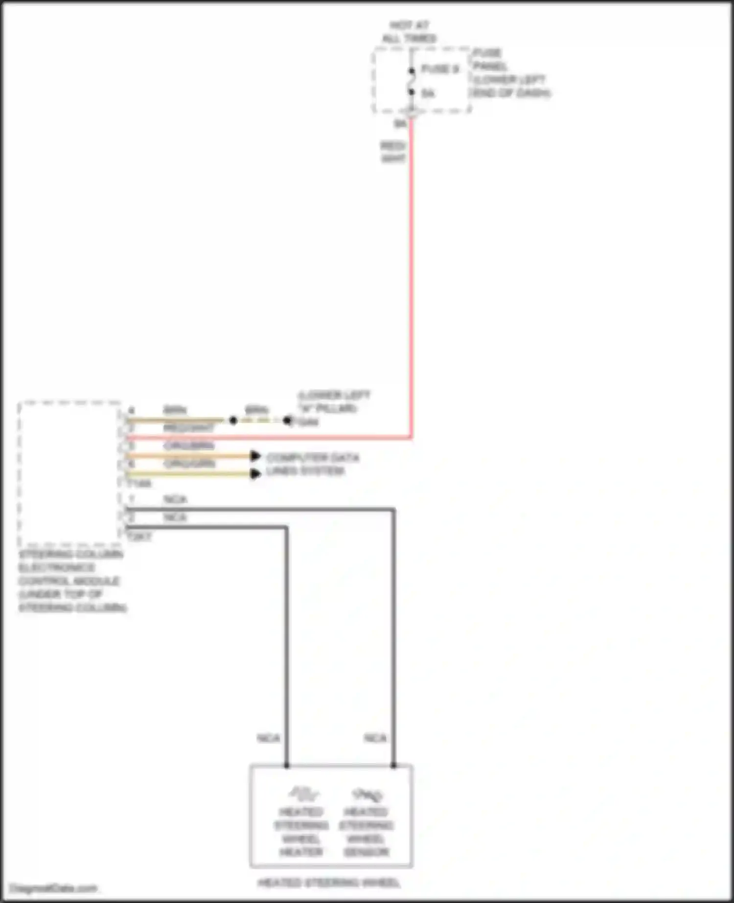 Wiring diagram steering column electronics control module for Volkswagen Tiguan II (2016-2020) (12 of 16)