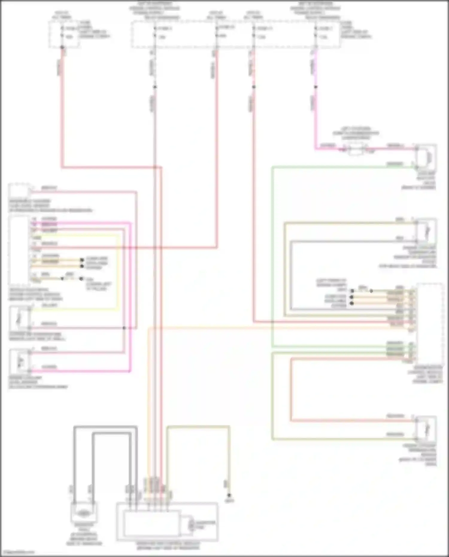 Wiring diagram vehicle electrical system control module for Volkswagen Tiguan II (2016-2020) (4 of 36)