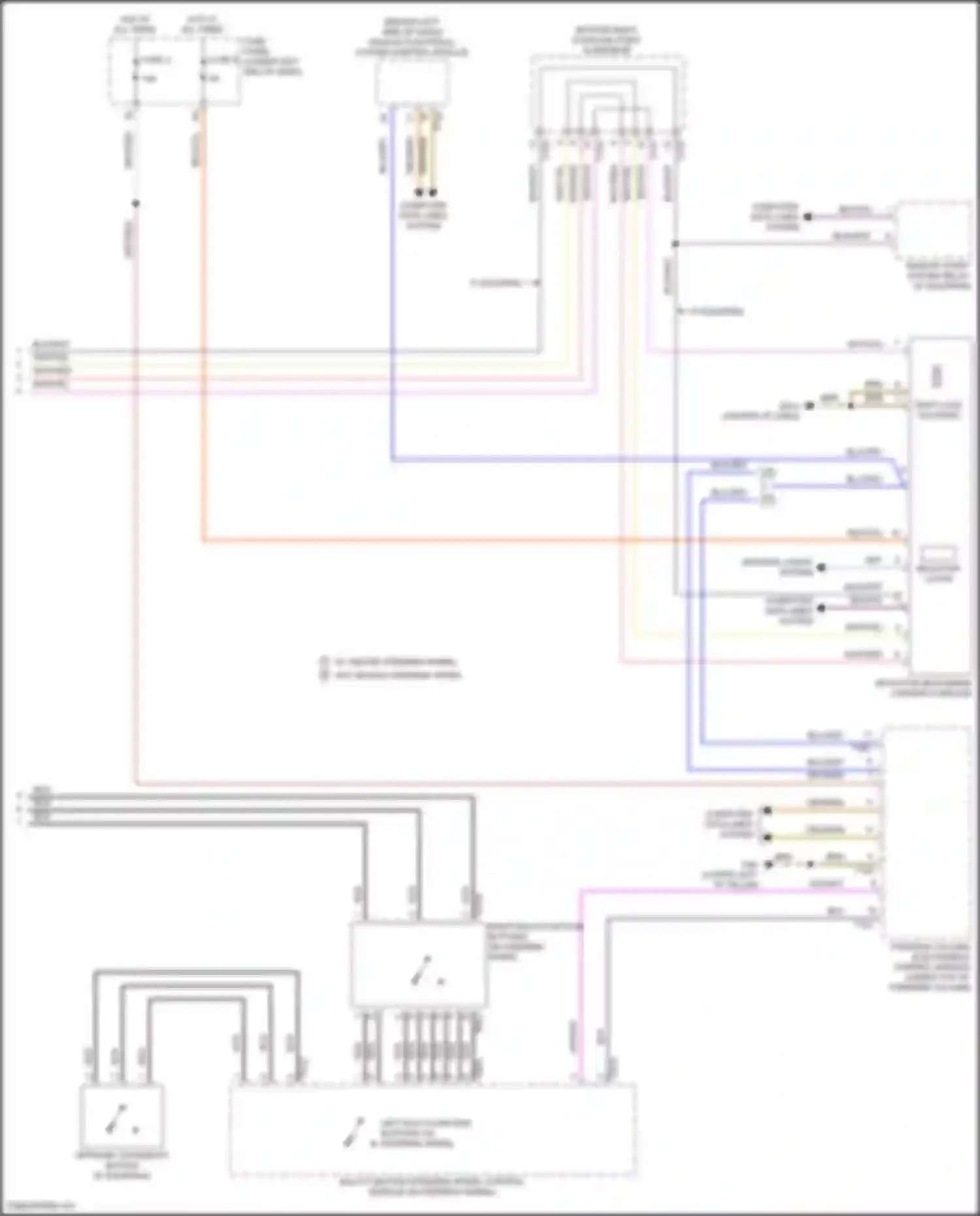 Wiring diagram vehicle electrical system control module for Volkswagen Tiguan II (2016-2020) (2 of 36)