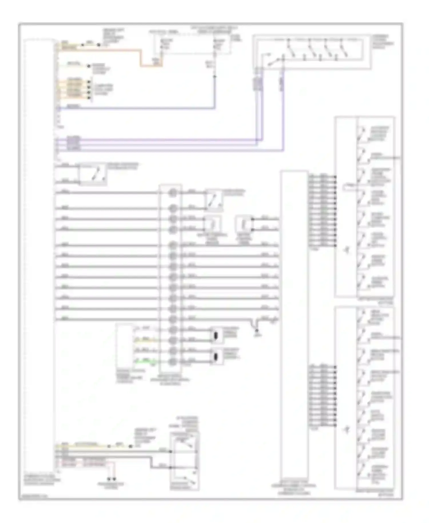 Touareg Volkswagen I facelift (2006-2010): Steering column electronic systems control module circuit (1 of 2)