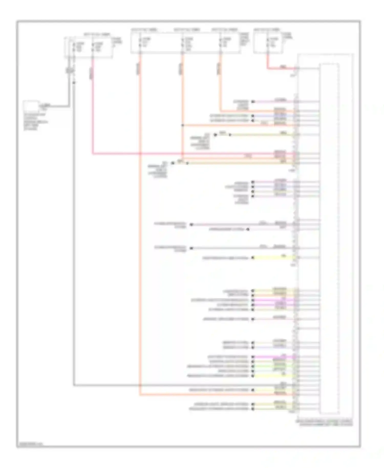 Touareg Volkswagen I facelift (2006-2010): Vehicle electrical system control module circuit (2 of 2)