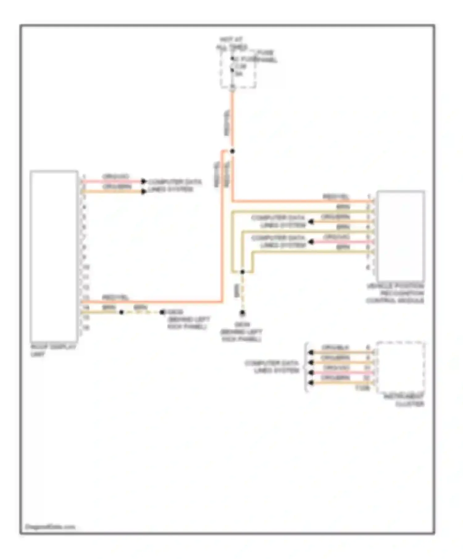 Touareg Volkswagen I facelift (2006-2010): Electronic compass circuit