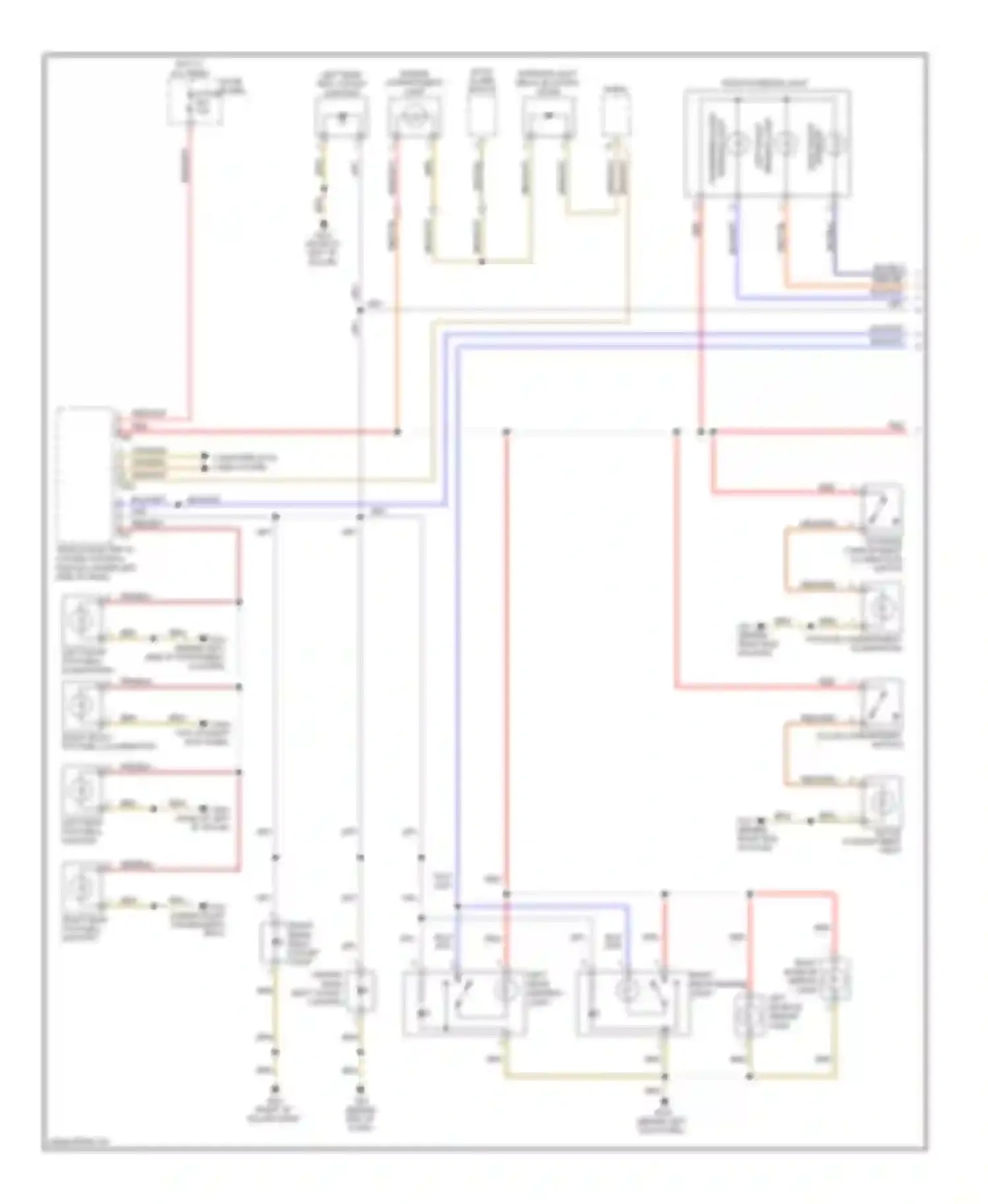 Touareg Volkswagen I facelift (2006-2010): Courtesy lamps circuit (1 of 2)