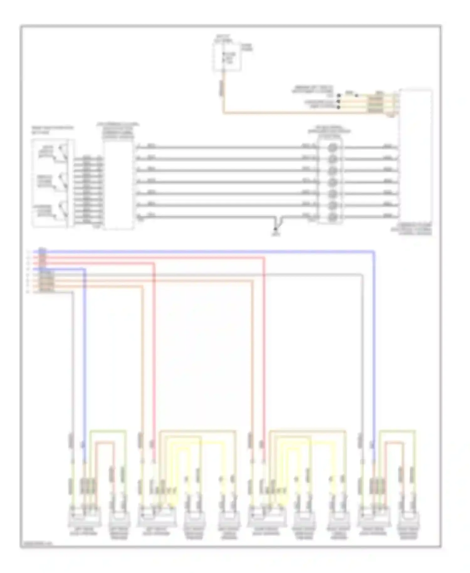 Touareg Volkswagen I facelift (2006-2010): Navigation circuit, rns with 10 passive speakers (2 of 2)