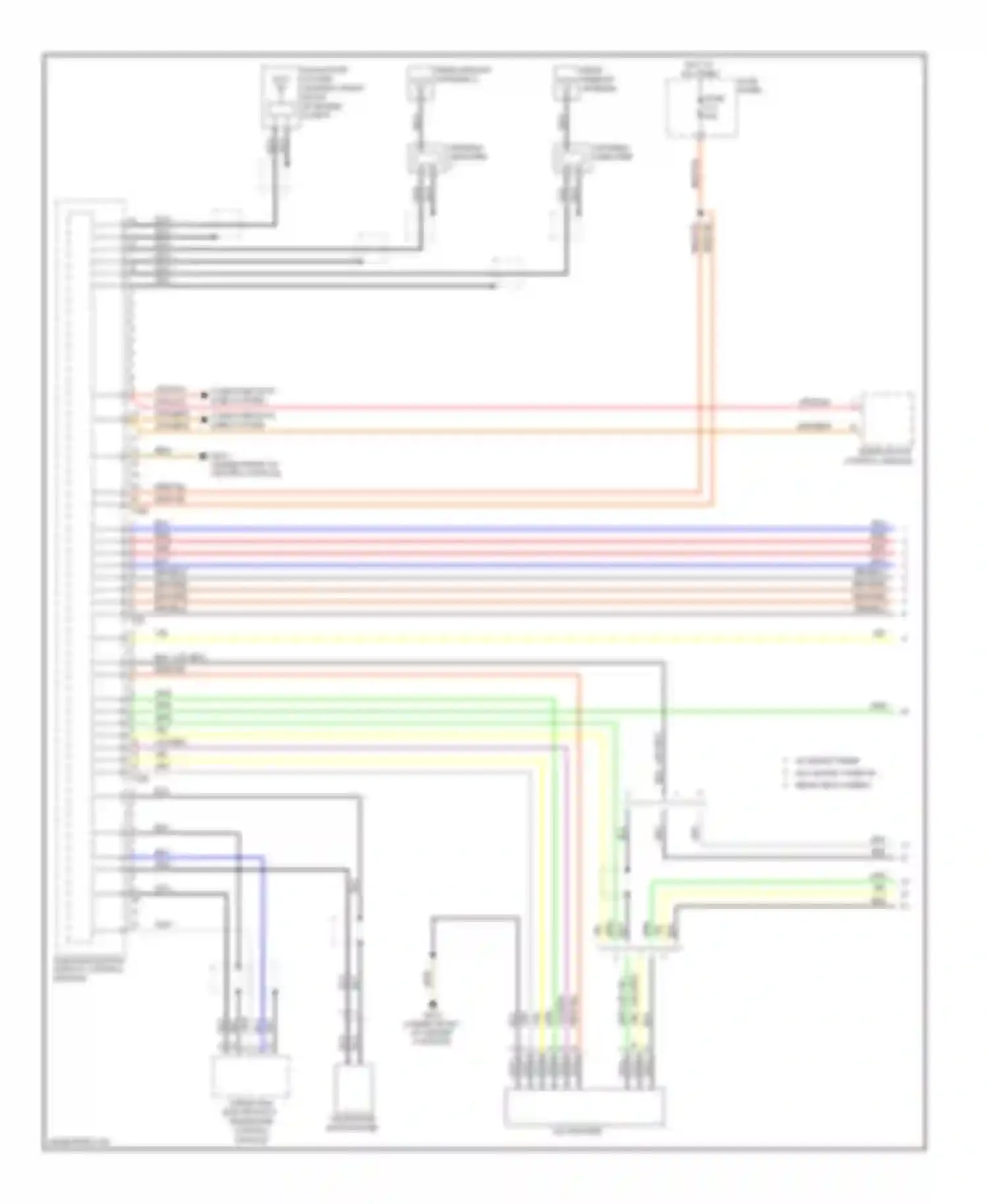 Touareg Volkswagen I facelift (2006-2010): Navigation circuit, rns2 with 10 passive speakers (1 of 3)