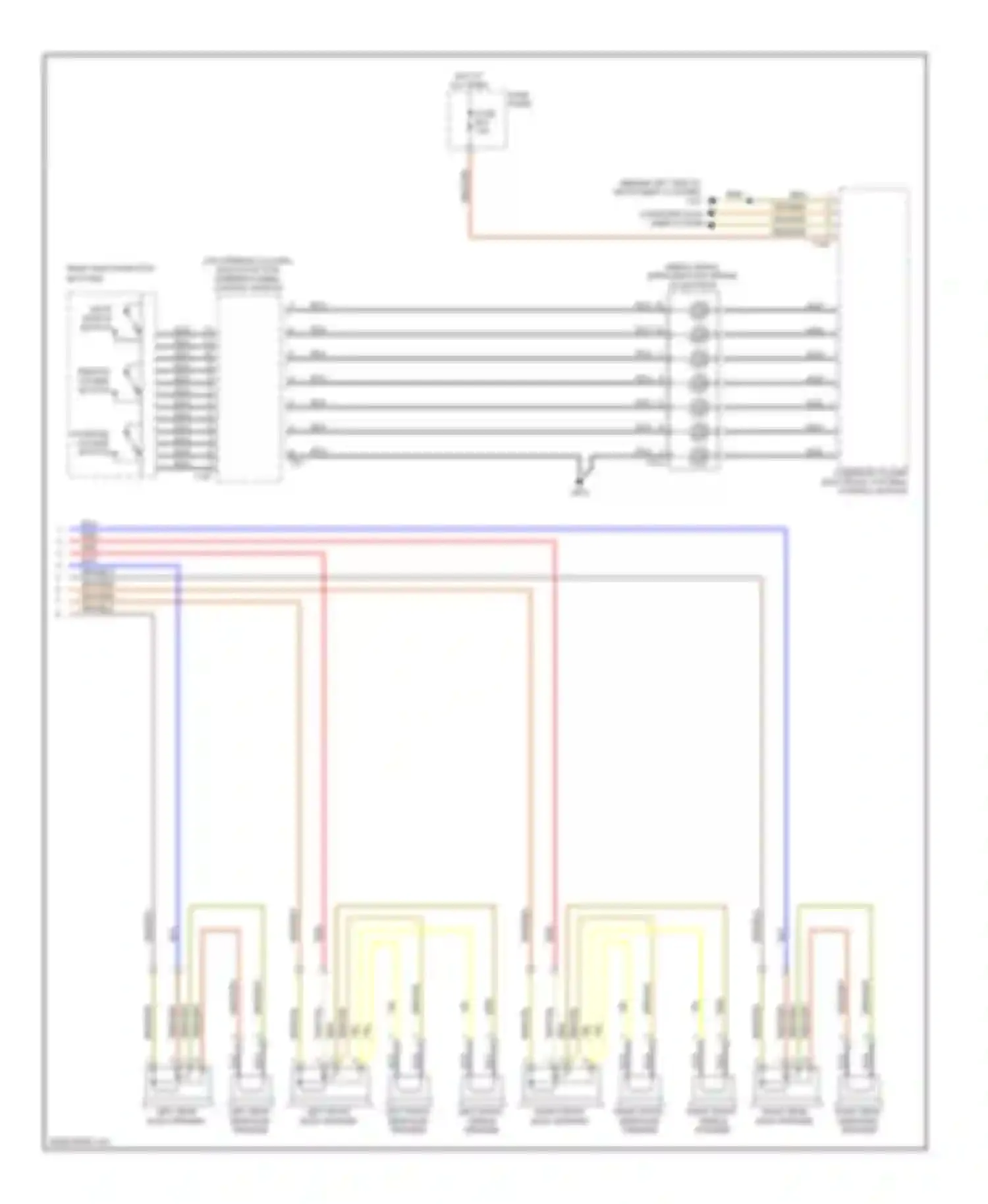 Touareg Volkswagen I facelift (2006-2010): Navigation circuit, rns2 with 10 passive speakers (3 of 3)