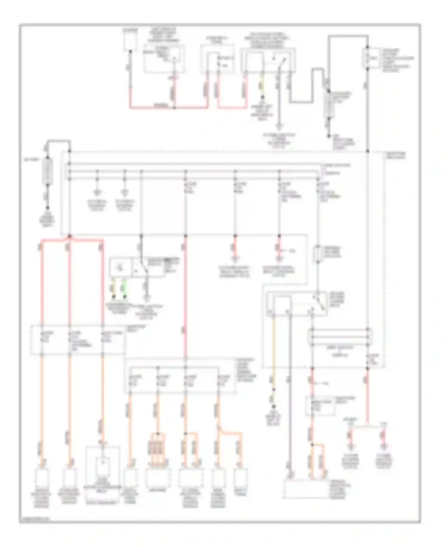 Touareg Volkswagen I facelift (2006-2010): Power distribution circuit (1 of 10)
