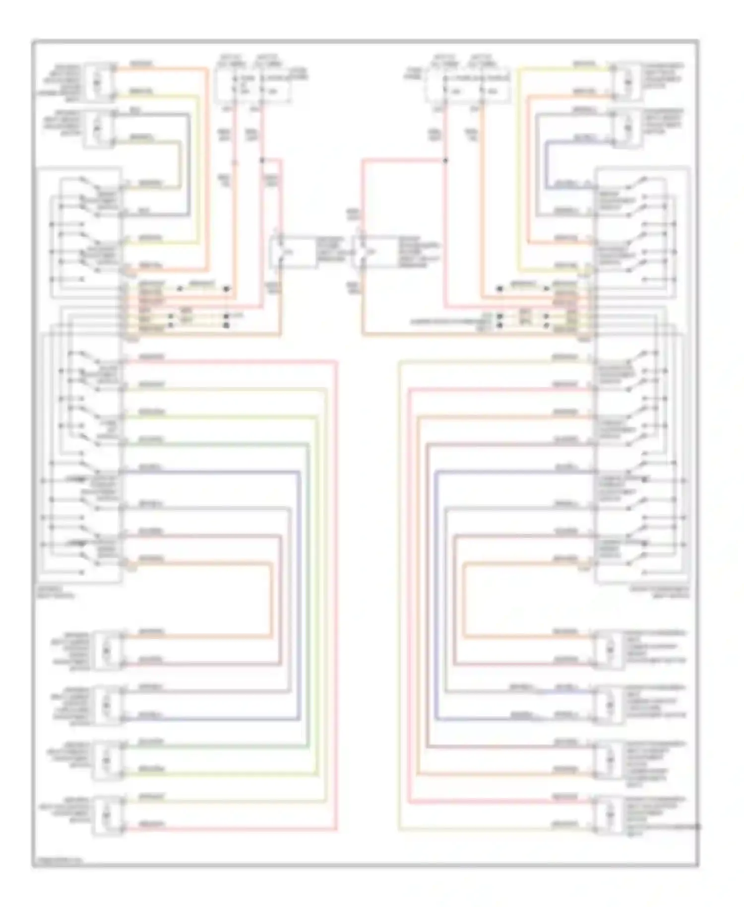 Touareg Volkswagen I facelift (2006-2010): Power seat circuit