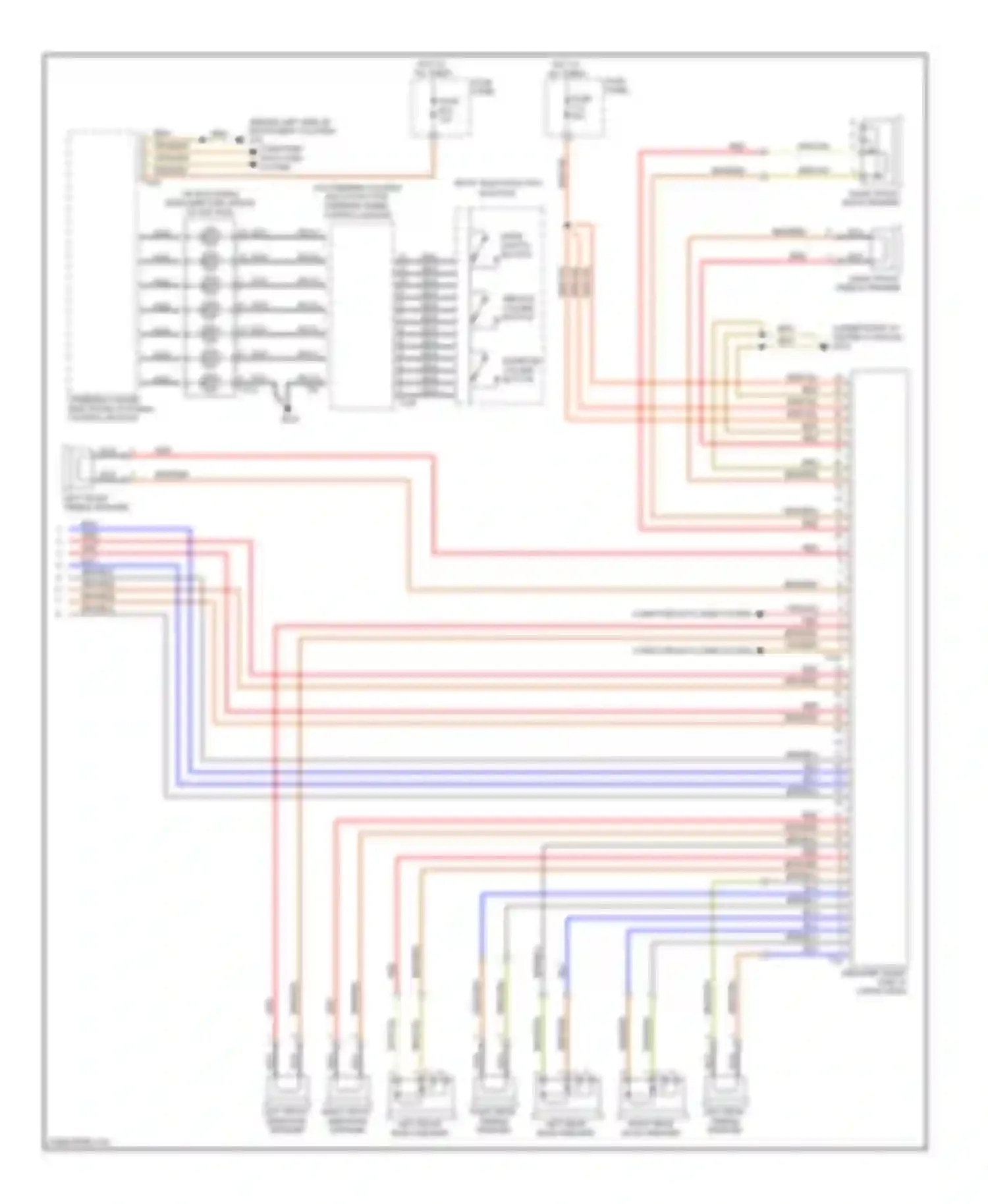 Touareg Volkswagen I facelift (2006-2010): Radio circuit, delta system with 10 channel (2 of 2)