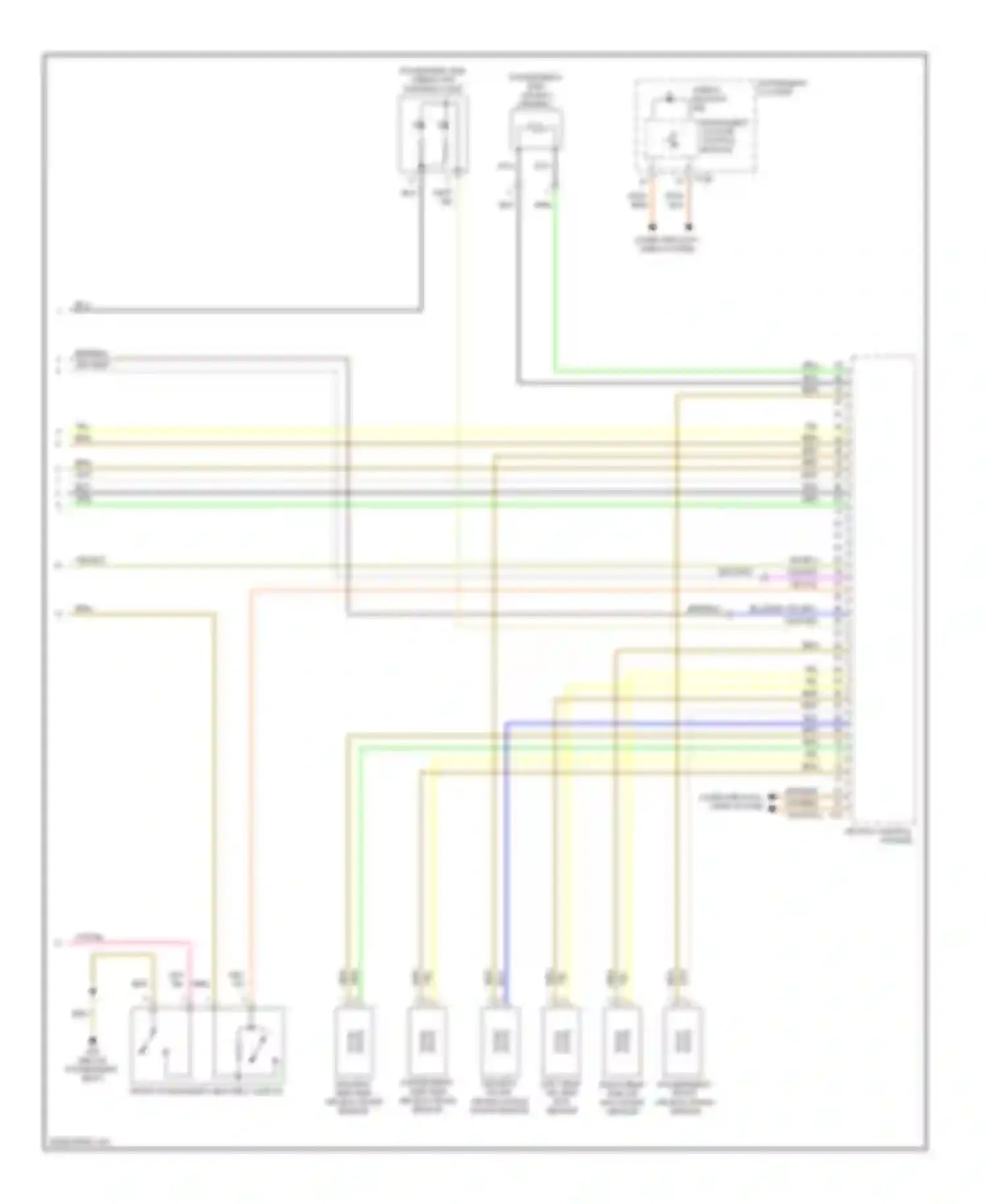 Touareg Volkswagen I facelift (2006-2010): Supplemental restraints circuit (3 of 3)