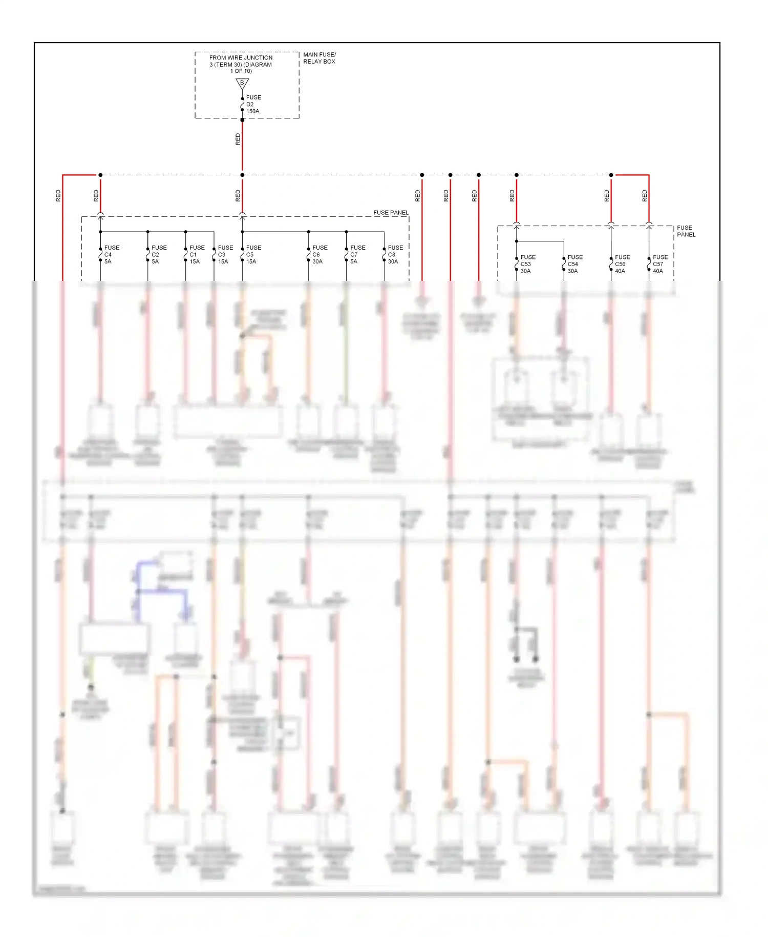 Wiring diagram abs control module for Volkswagen Touareg I facelift (2006-2010) (2 of 3)
