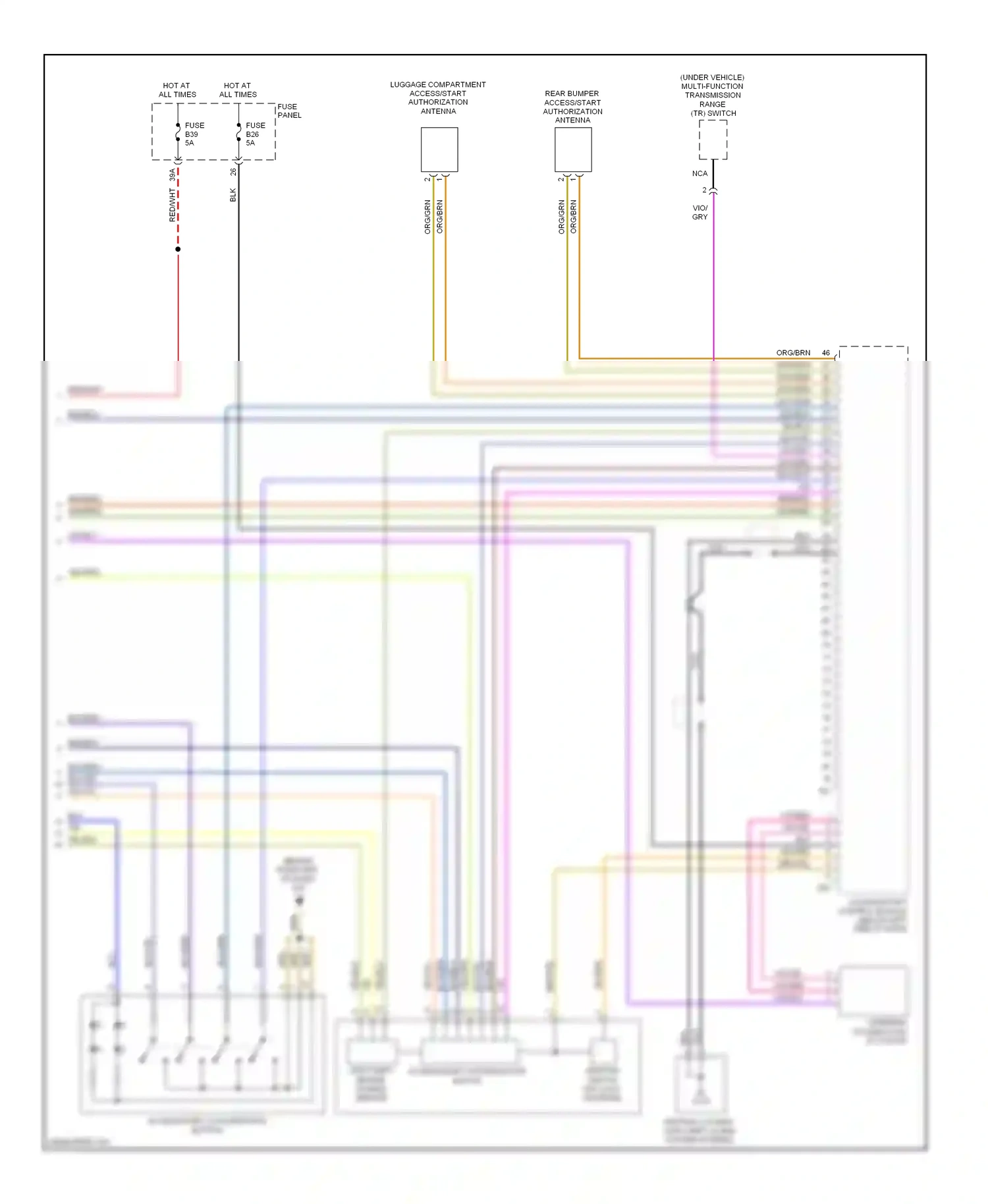 Wiring diagram anti-theft engine disable sensor for Volkswagen Touareg I facelift (2006-2010) (1 of 1)