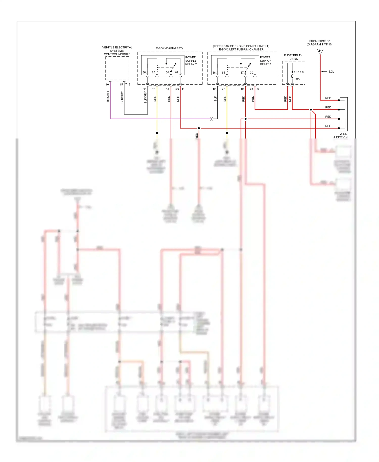 Wiring diagram automatic glow time control module for Volkswagen Touareg I facelift (2006-2010) (2 of 2)