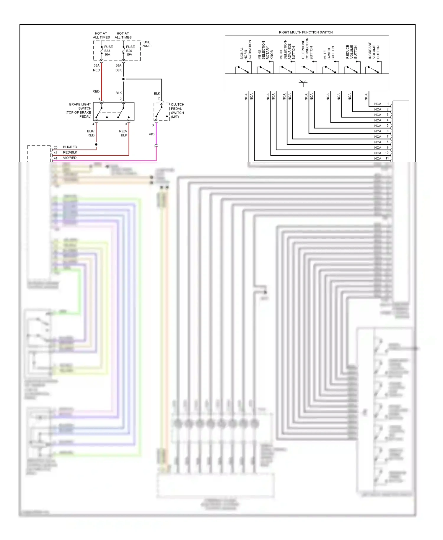 Wiring diagram board computer reset button for Volkswagen Touareg I facelift (2006-2010) (1 of 4)