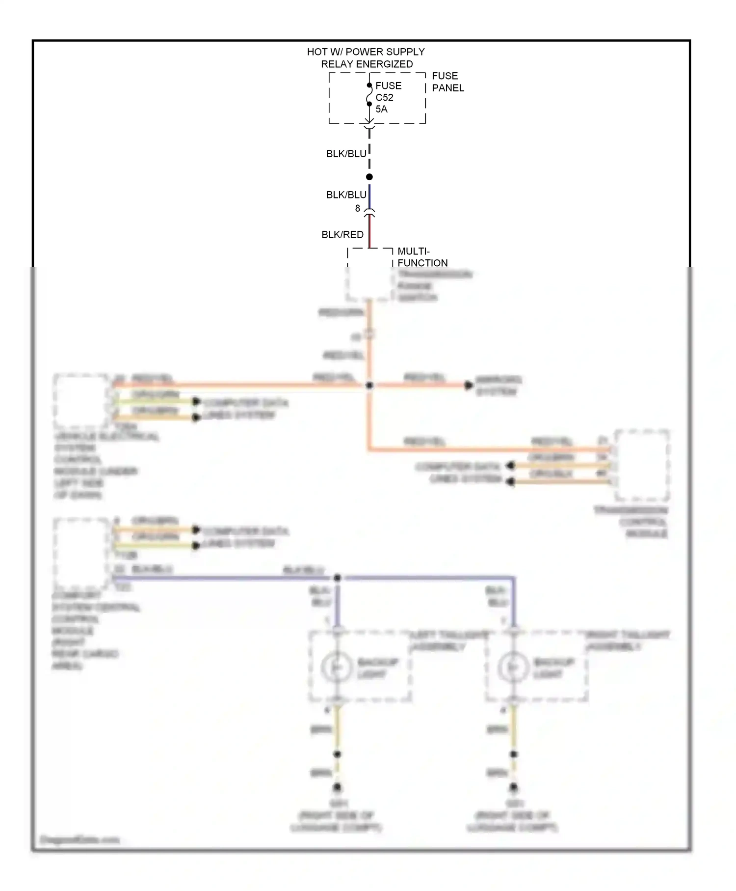 Wiring diagram computer data lines system for Volkswagen Touareg I facelift (2006-2010) (22 of 87)