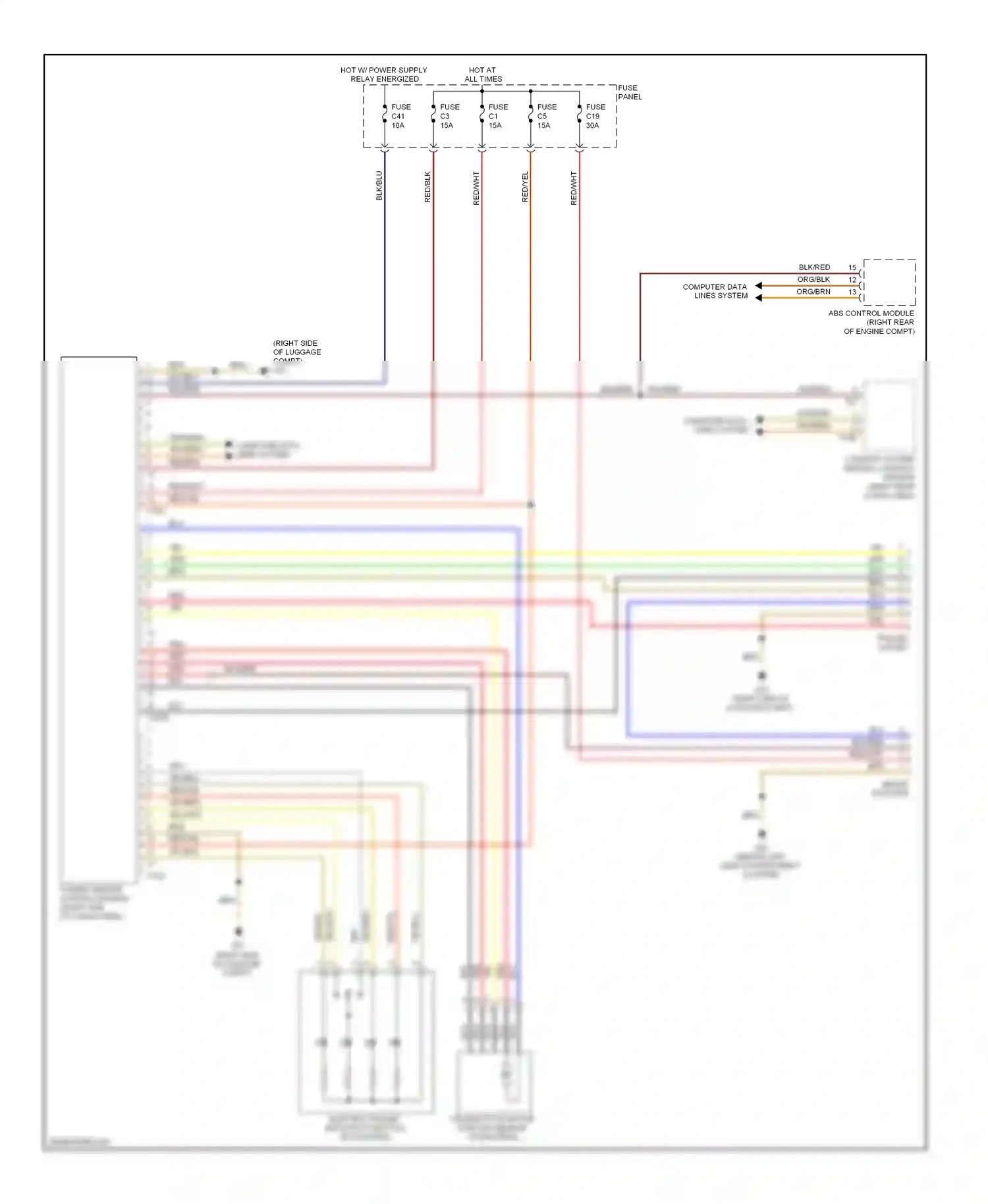 Wiring diagram computer data lines system for Volkswagen Touareg I facelift (2006-2010) (28 of 87)