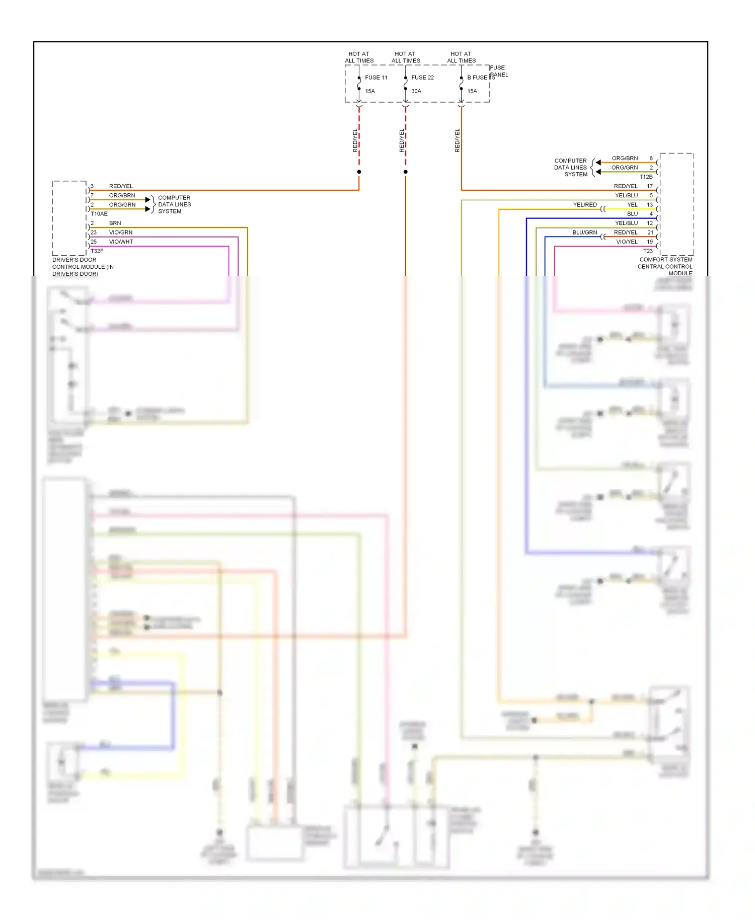 Wiring diagram computer data lines system for Volkswagen Touareg I facelift (2006-2010) (85 of 87)