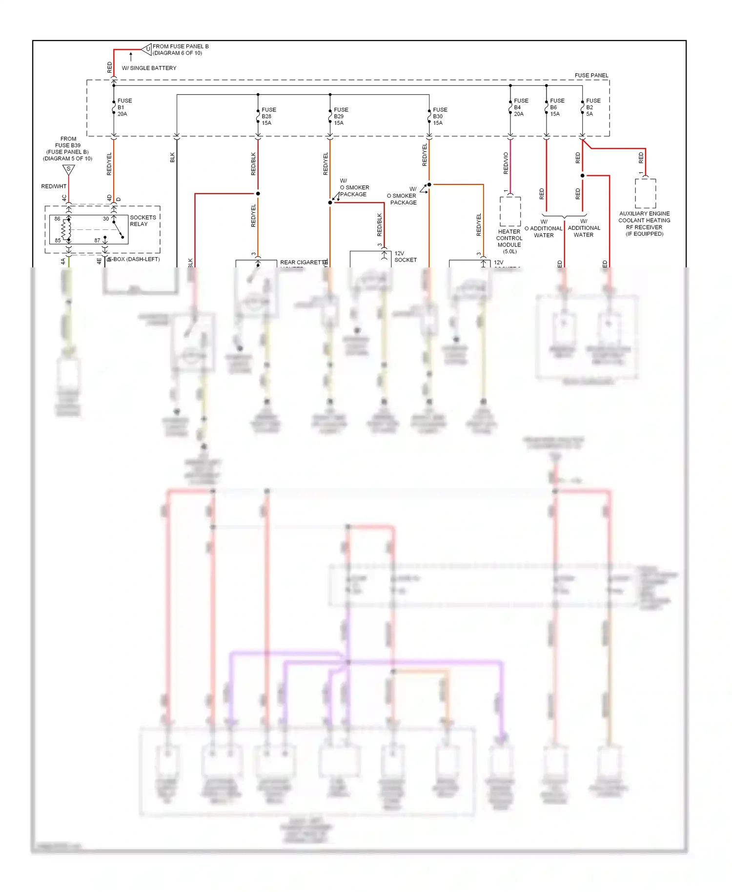 Wiring diagram control module for Volkswagen Touareg I facelift (2006-2010) (2 of 5)
