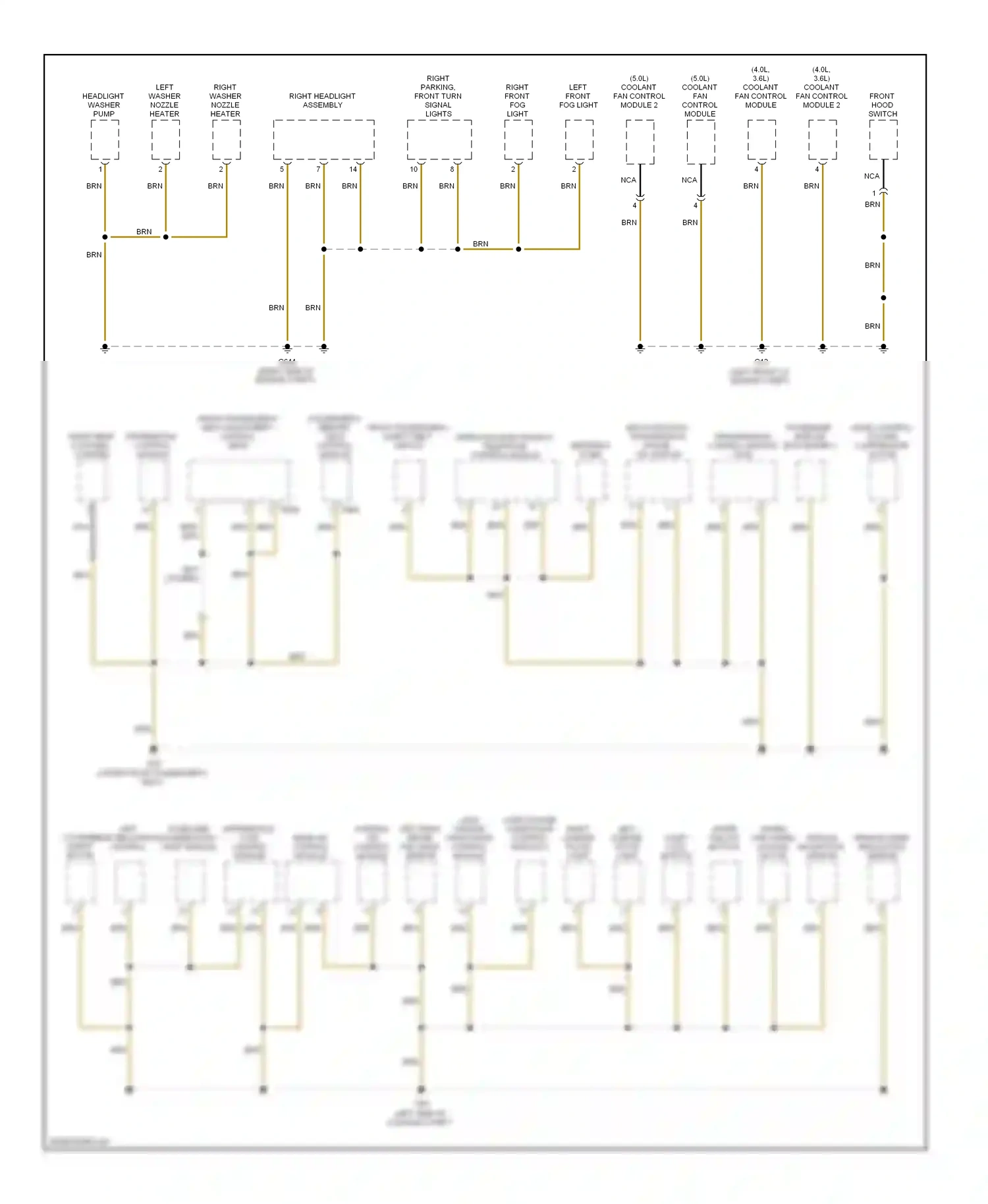Wiring diagram differential lock control module for Volkswagen Touareg I facelift (2006-2010) (3 of 6)