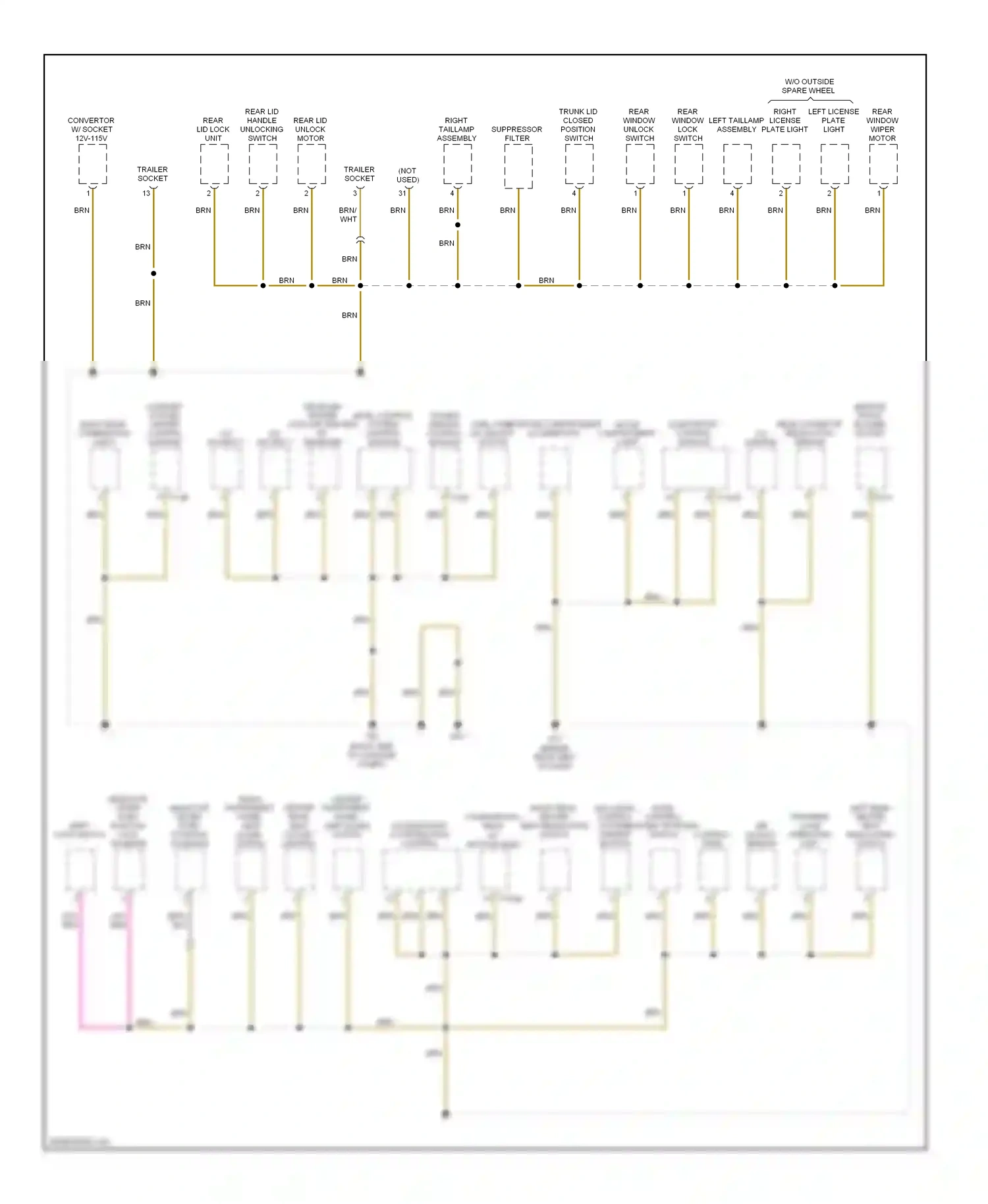 Wiring diagram level control system control module for Volkswagen Touareg I facelift (2006-2010) (1 of 2)